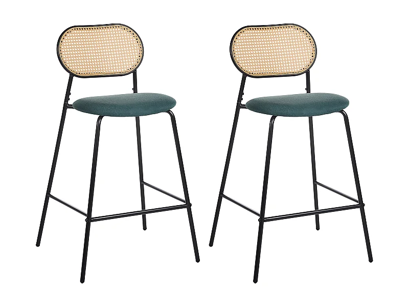 Lot de 2 chaises de bar ADAVER Noir