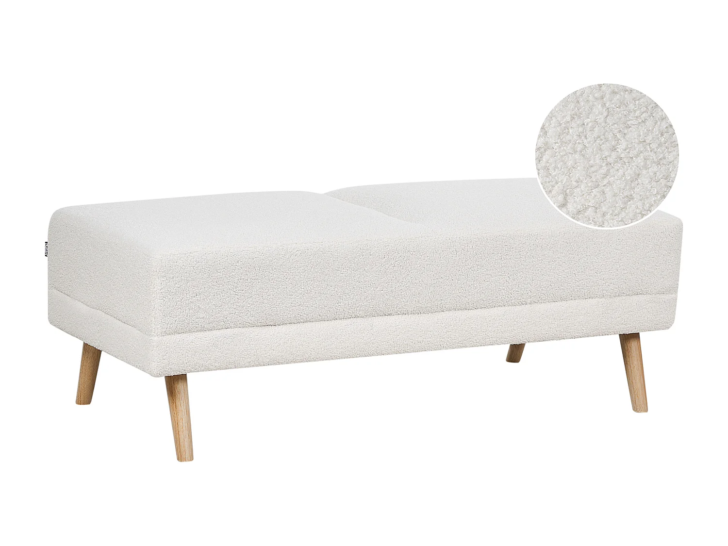 Otomana FLORLI Boucle Złamana biel