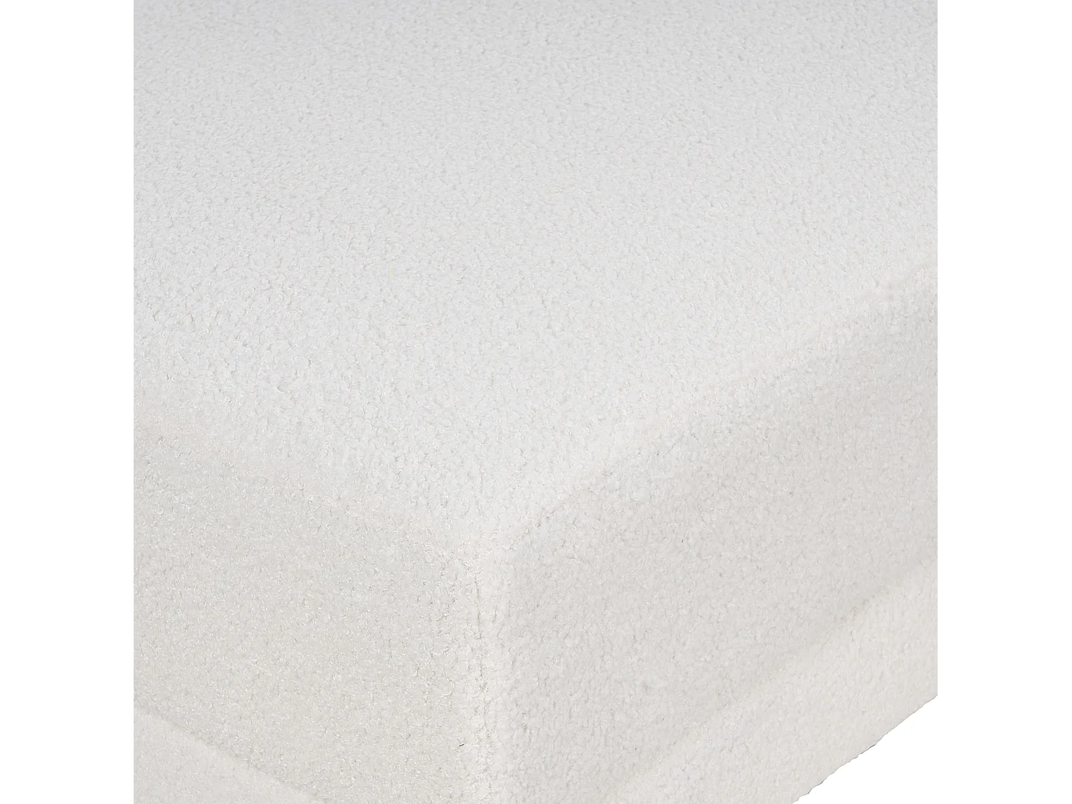 Otomana FLORLI Boucle Złamana biel