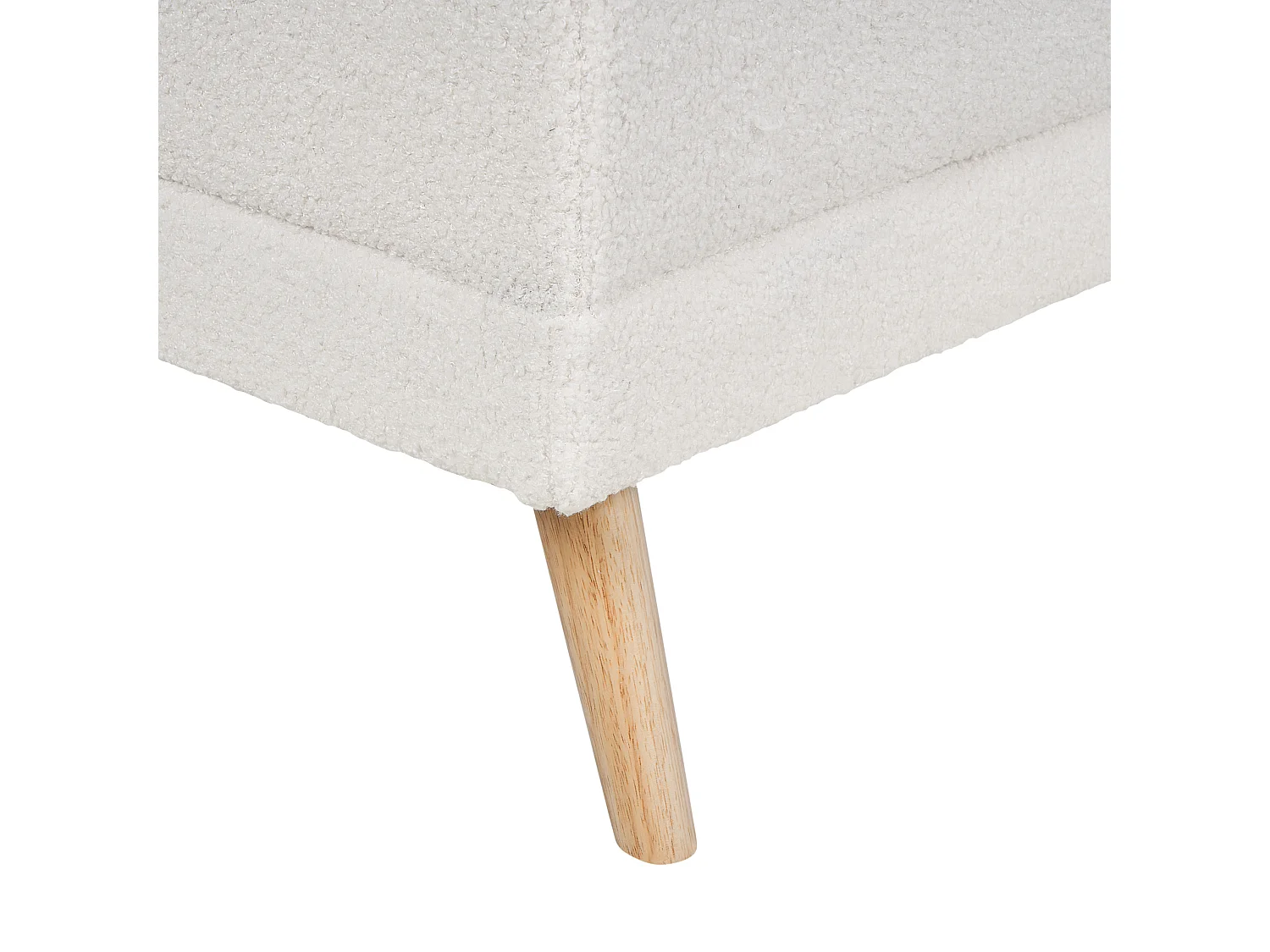 Otomana FLORLI Boucle Złamana biel