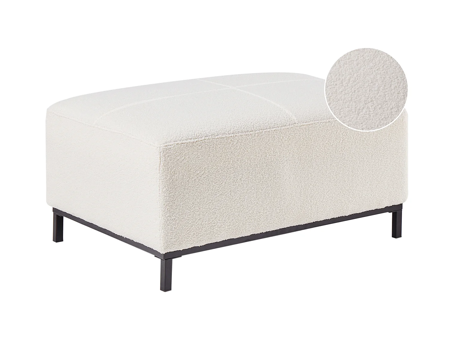 Ottoman OSLO Bouclé Blanc