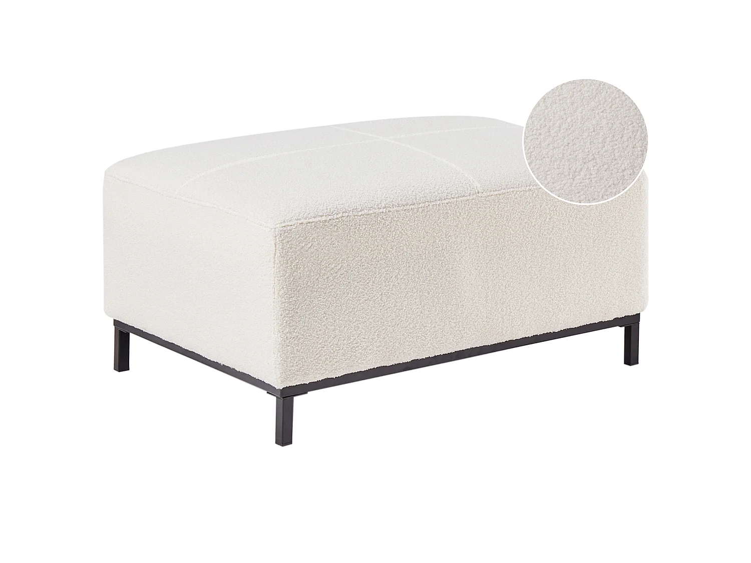 Ottomana OSLO Bouclé Bianco