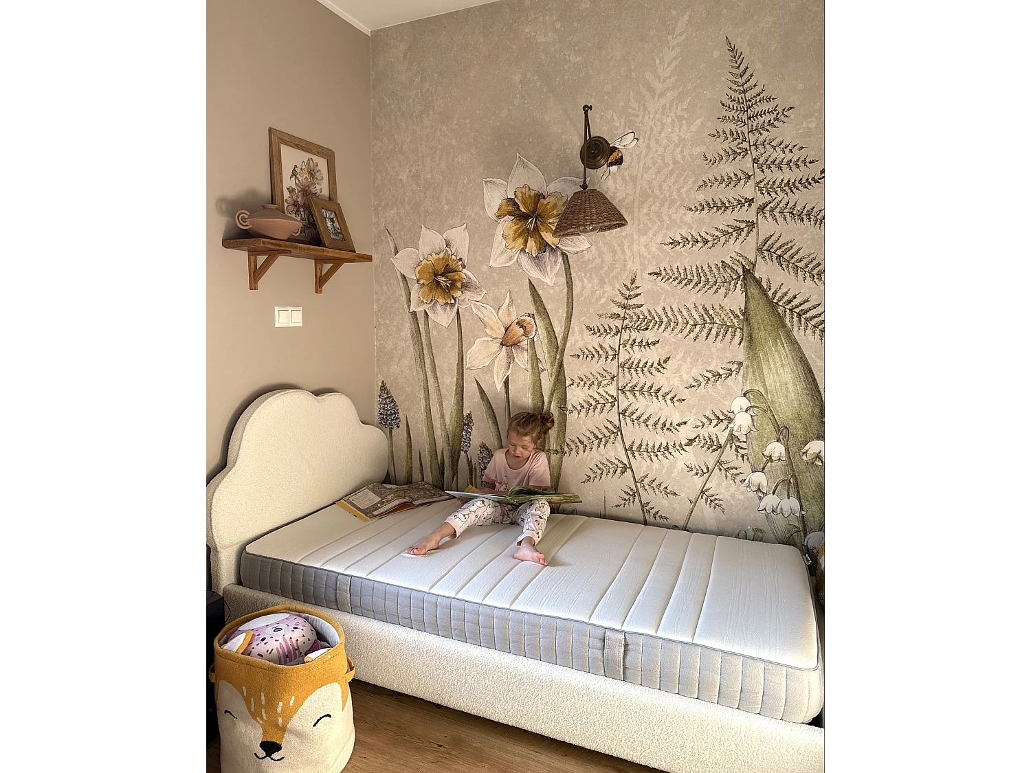 Schaumstoffmatratze aus Latex, Mittelfest, mit abnehmbarem Bezug 90 x 200 cm FANTASY