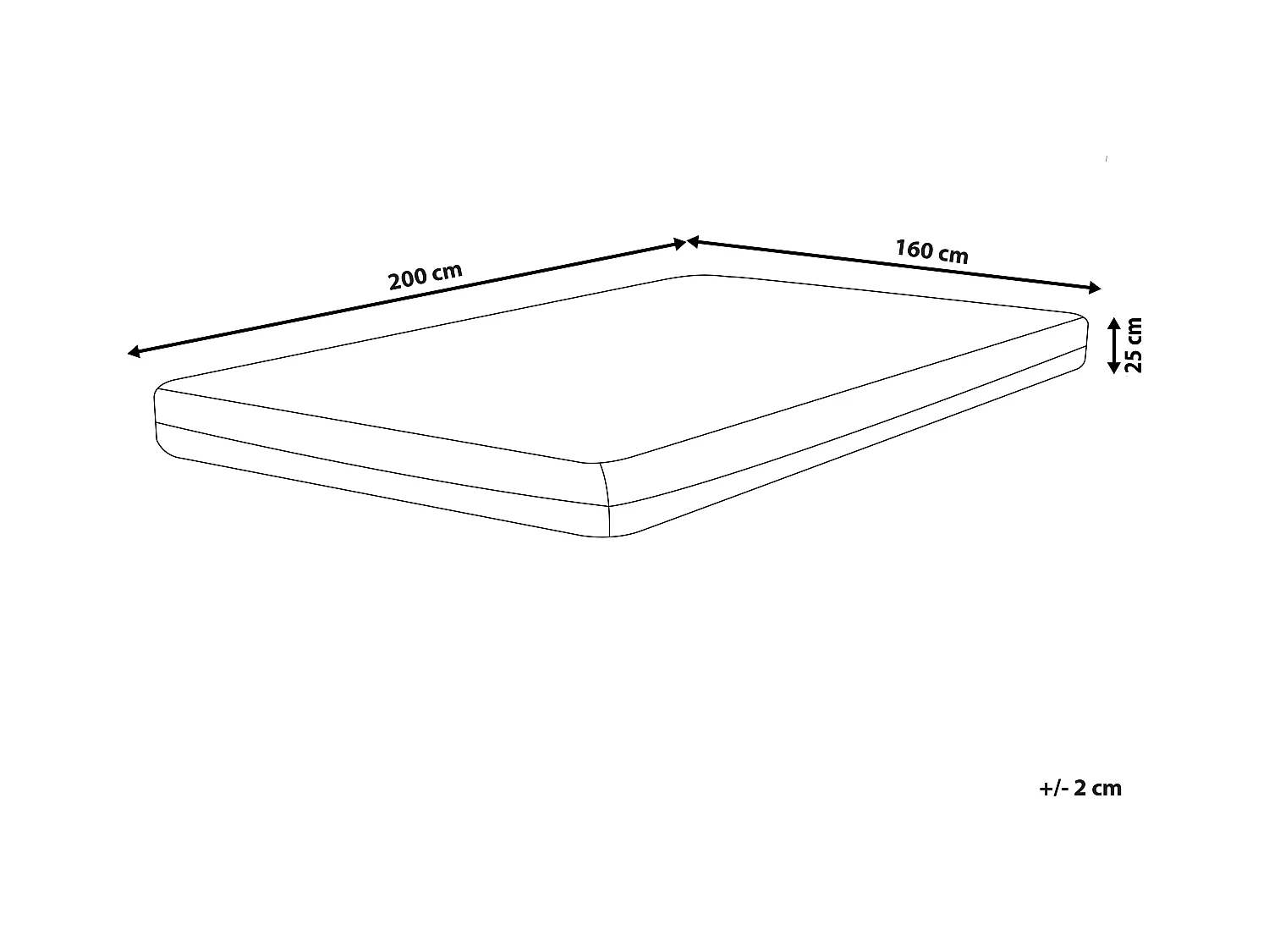 Matelas à mémoire de forme en latex COZY H3/4 Ferme 160 x 200 cm