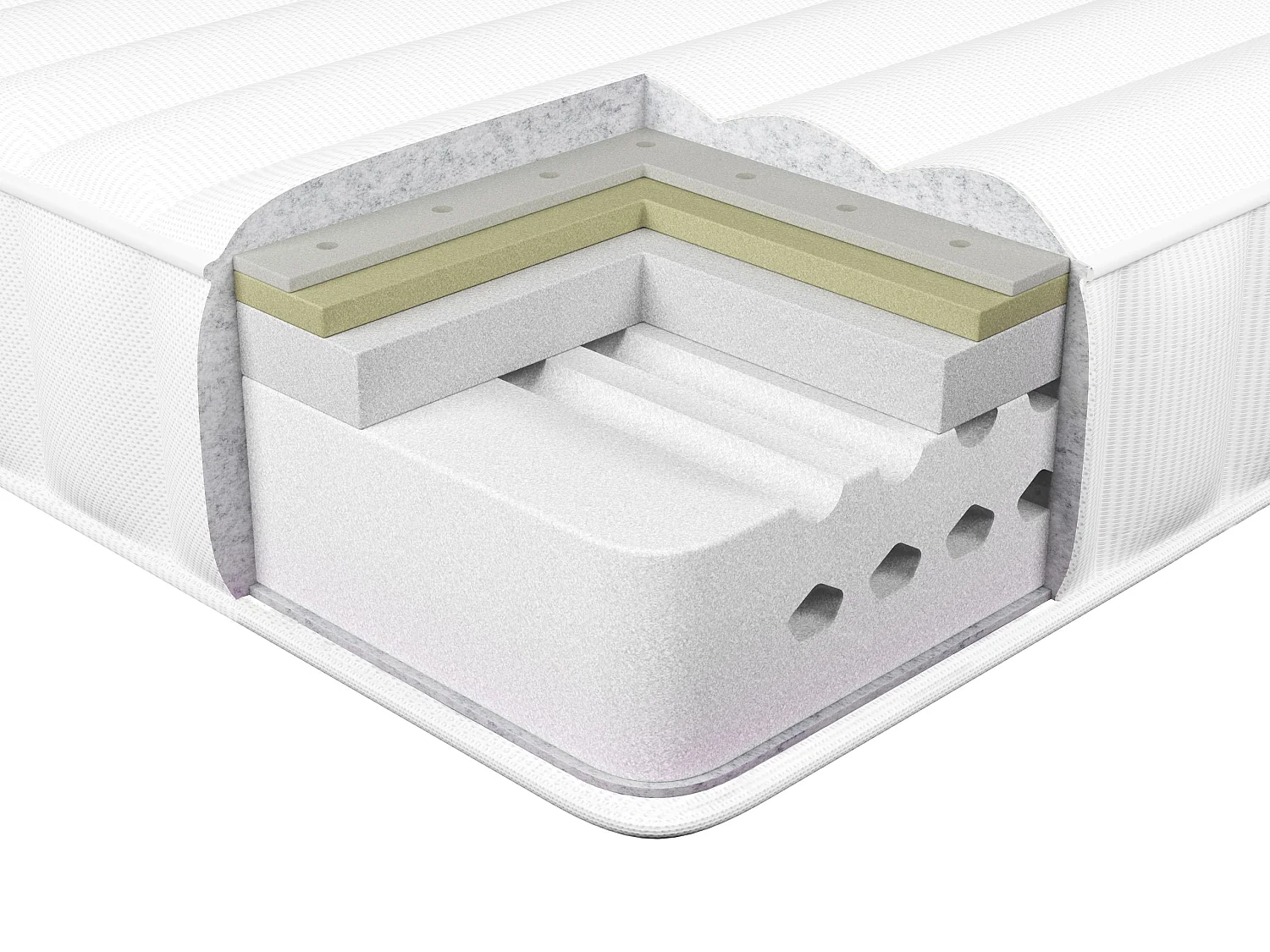 Matelas double en mousse de latex ferme avec housse amovible 160 x 200 cm COZY