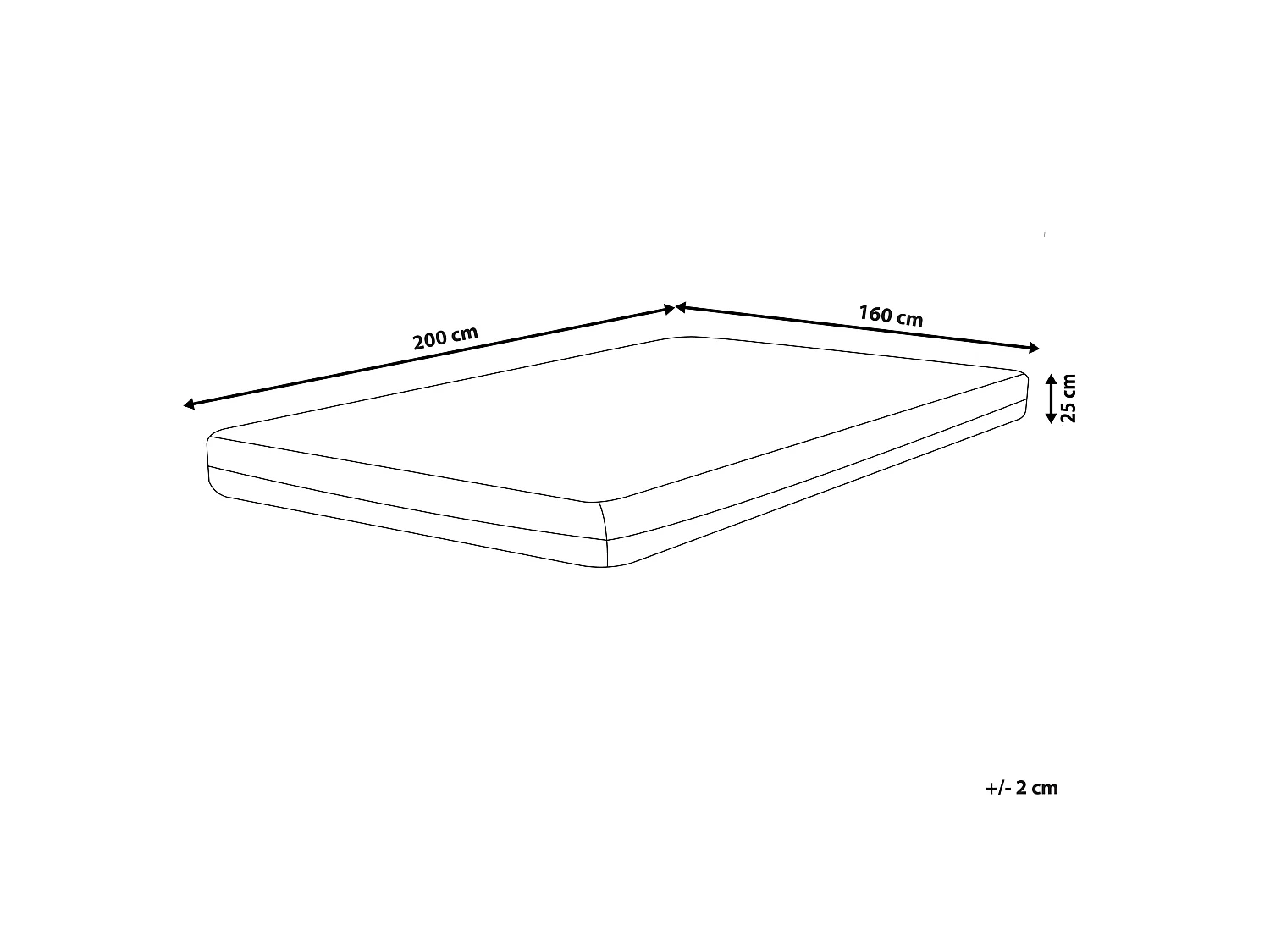 Matelas double en mousse de latex ferme avec housse amovible 160 x 200 cm COZY