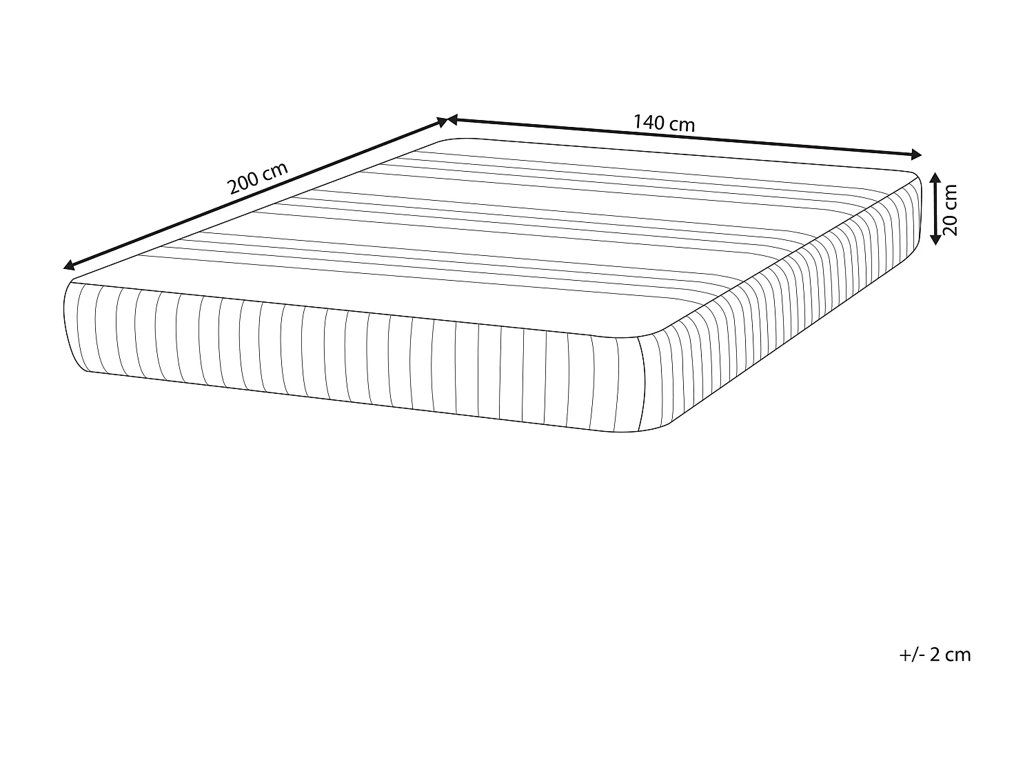 Matelas en mousse de latex FANTASY H3/4 Ferme 140 x 200 cm