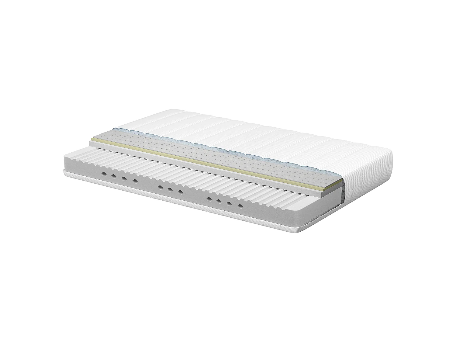 Materasso matrimoniale schiuma di lattice medio duro 180 x 200 cm COZY