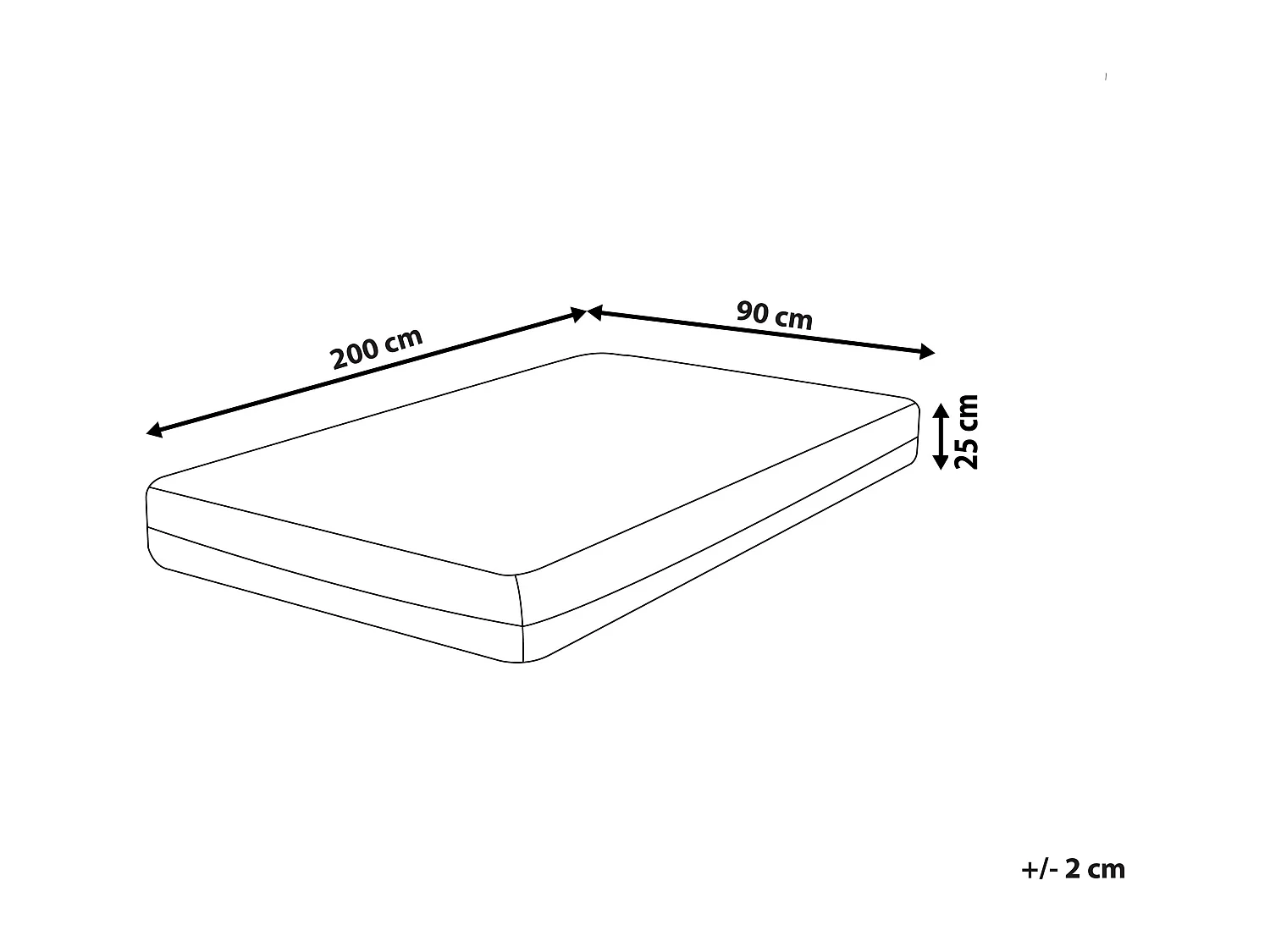 Matelas à mémoire de forme en latex TREASURE H3/4 Ferme 90 x 200 cm