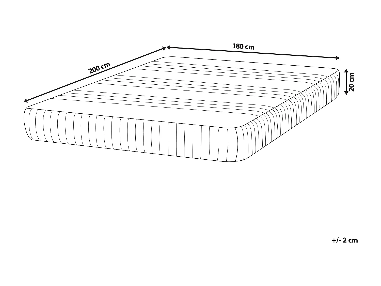 Matelas en mousse de latex FANTASY H2/3 Moyen 180 x 200 cm