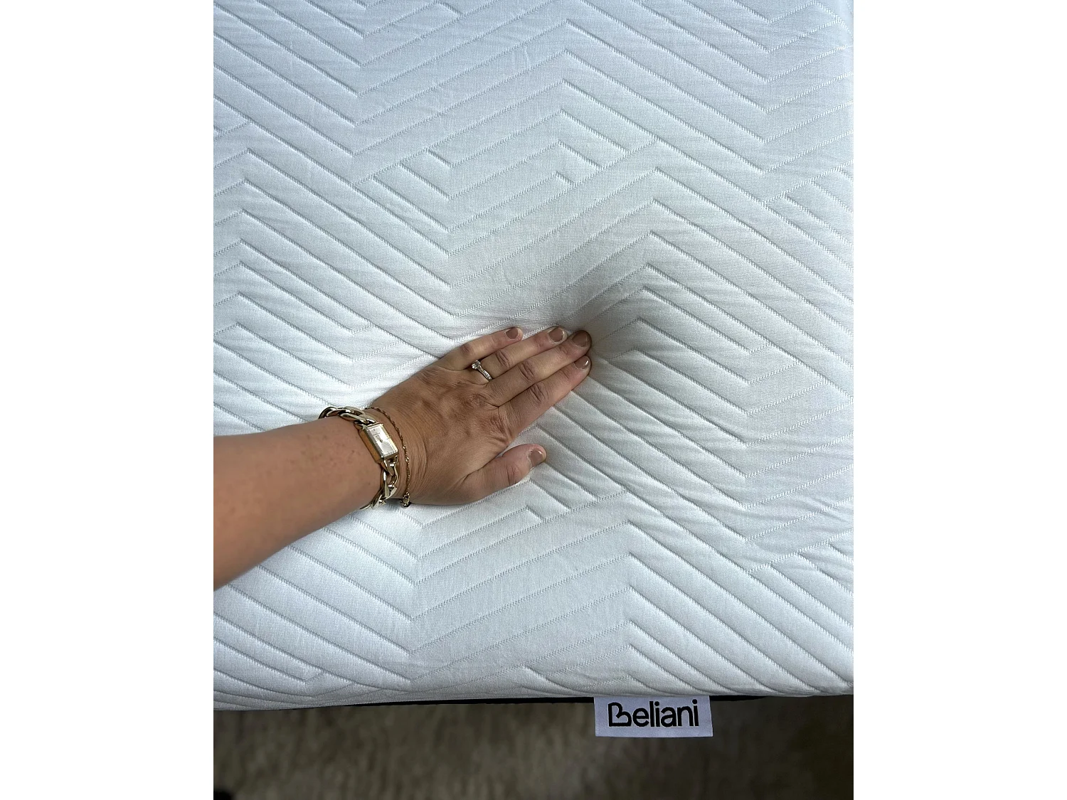 Matelas double en mousse de latex ferme avec housse amovible 180 x 200 cm COZY