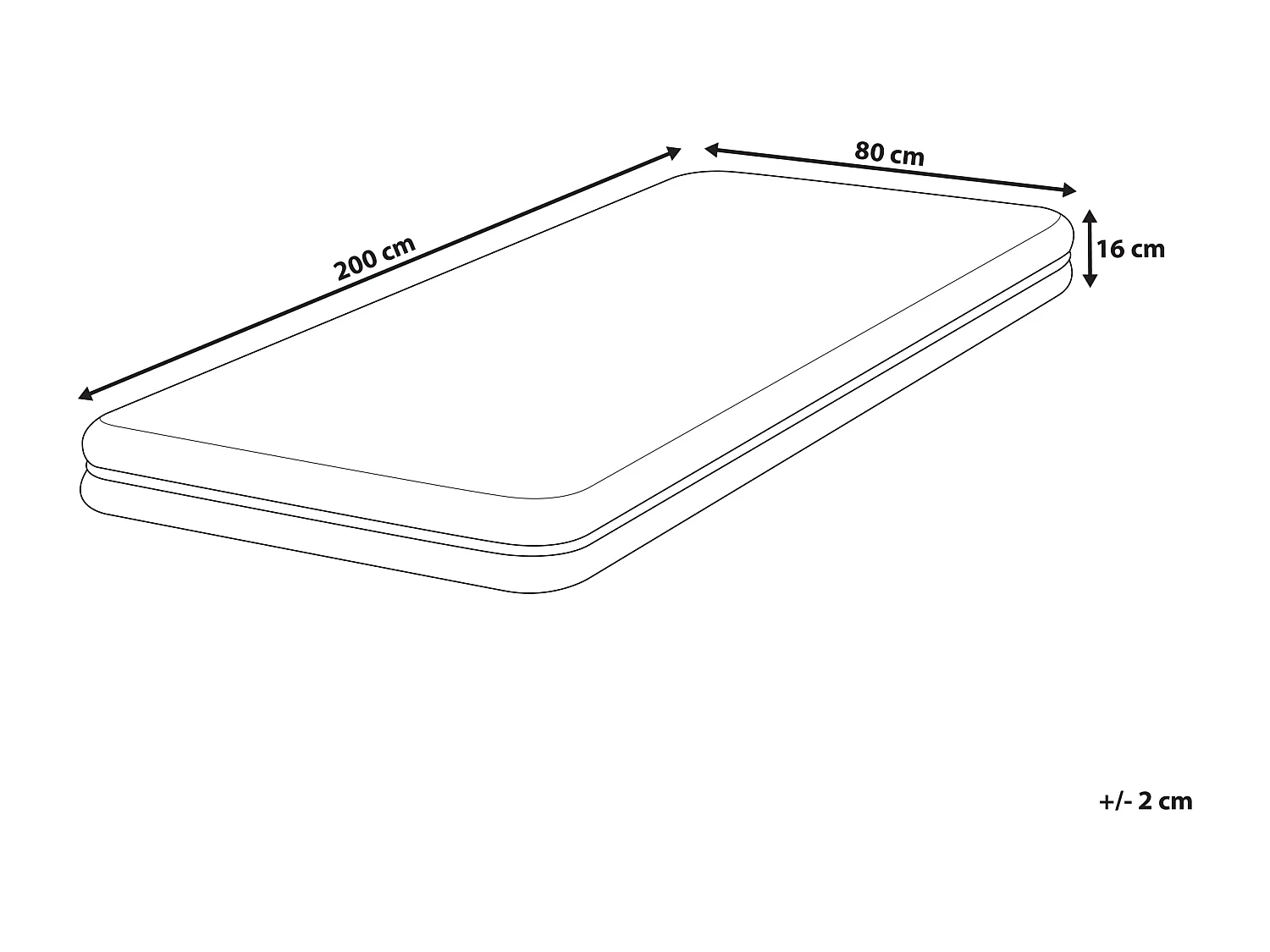 Matelas en mousse ENCHANT H2/3 Moyen 80 x 200 cm