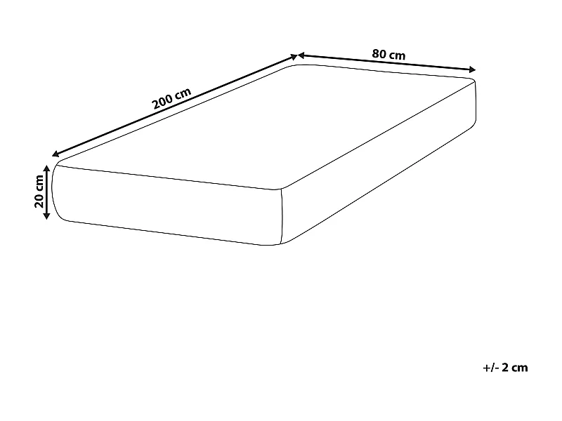 Schaumstoffmatratze hart, mit abnehmbarem Bezug 80 x 200 cm CHEER