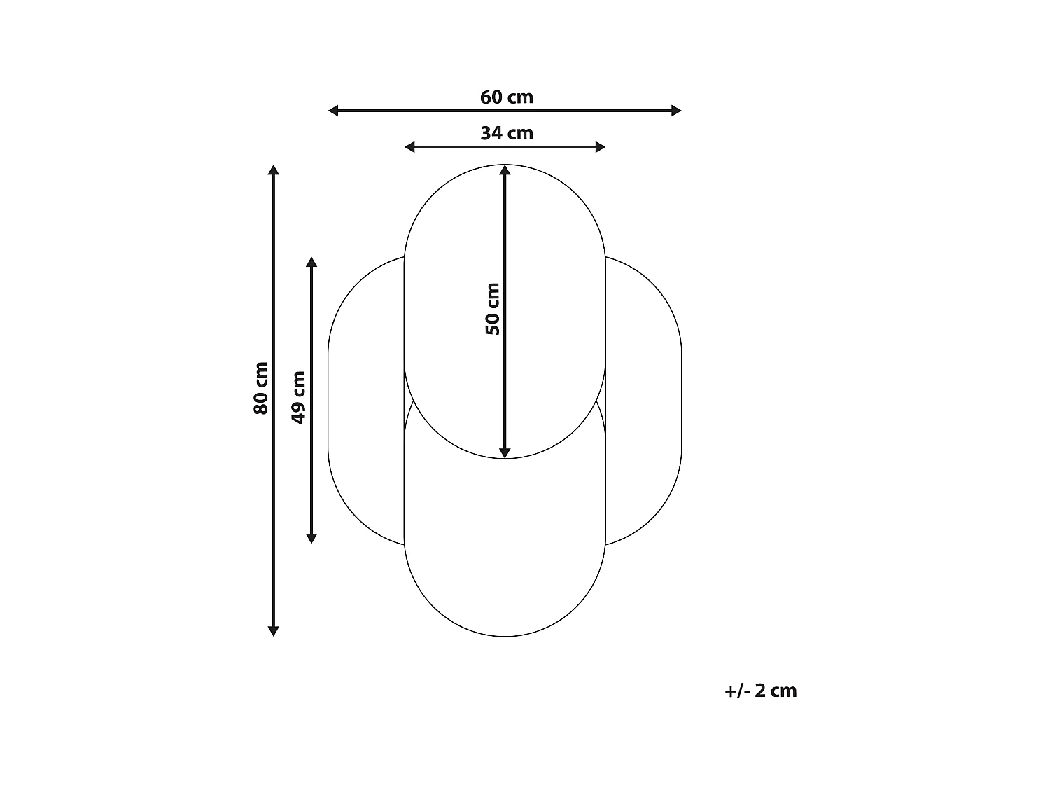 Wandspiegel CHAILLON 60 cm 80 cm Blauw