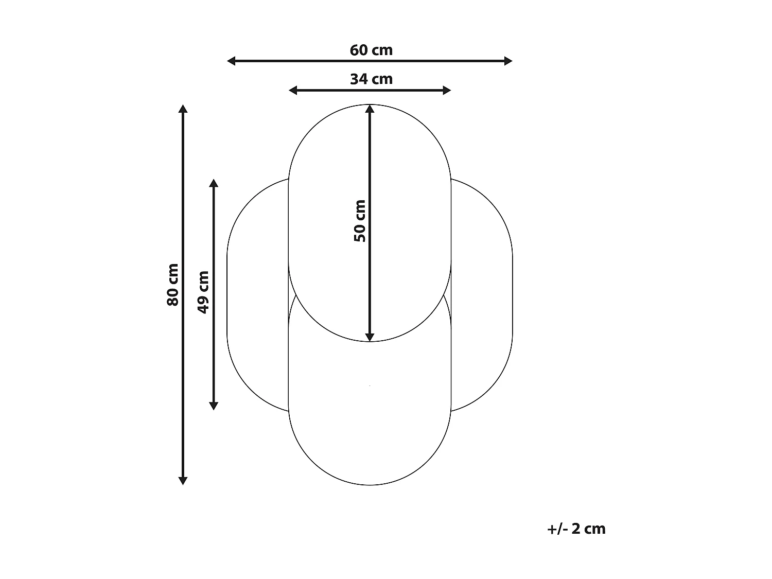 Miroir CHAILLON 60 cm 80 cm Bleu