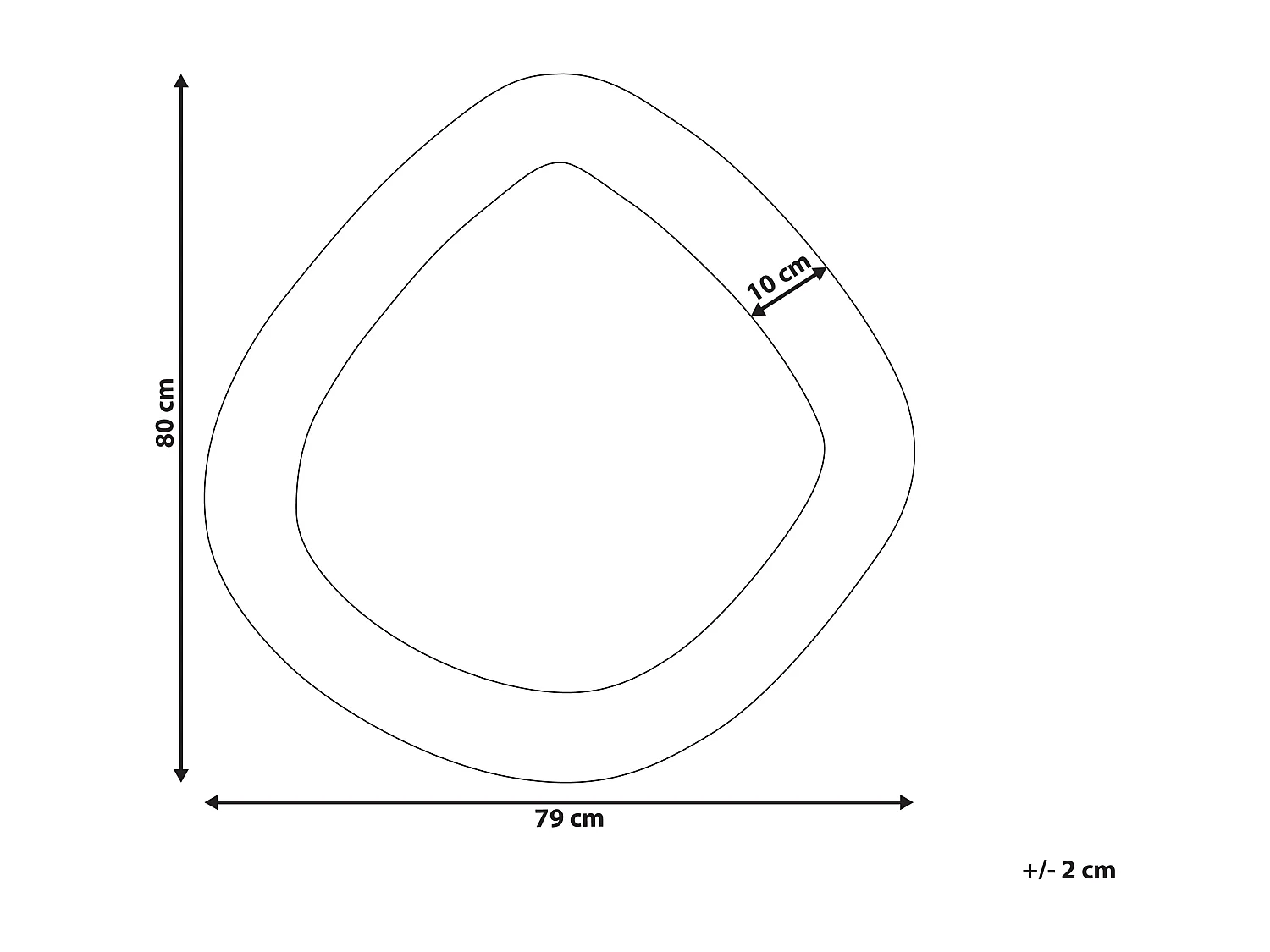 Lustro ścienne EPIRY 79 cm 80 cm Boucle Jasnobrązowy