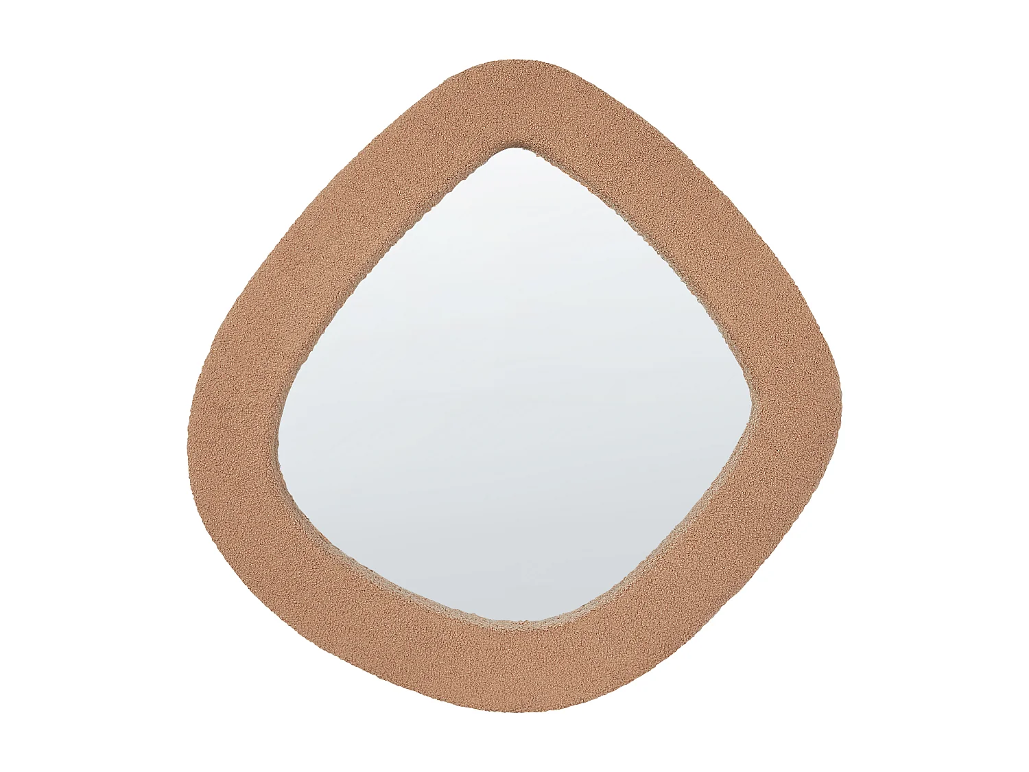 Lustro ścienne EPIRY 79 cm 80 cm Boucle Jasnobrązowy