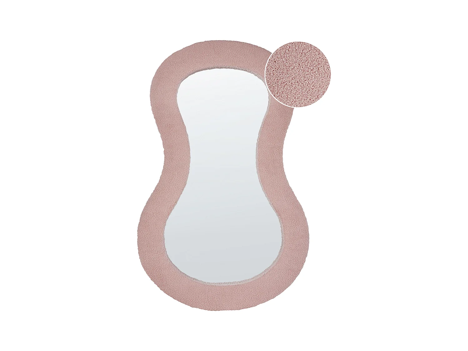 Miroir PLANCHEZ 70 cm 112 cm Bouclé Rose