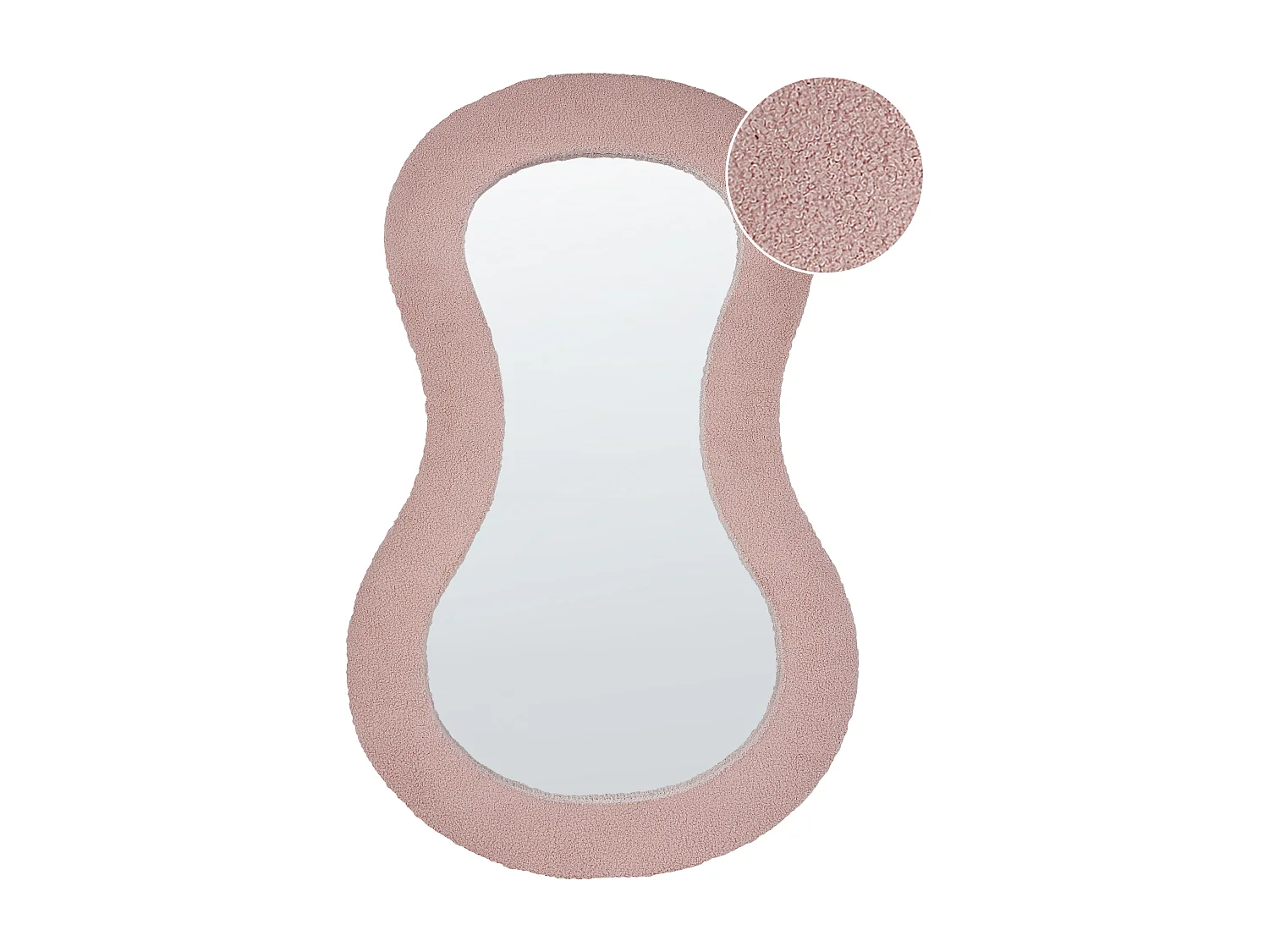 Miroir PLANCHEZ 70 cm 112 cm Bouclé Rose