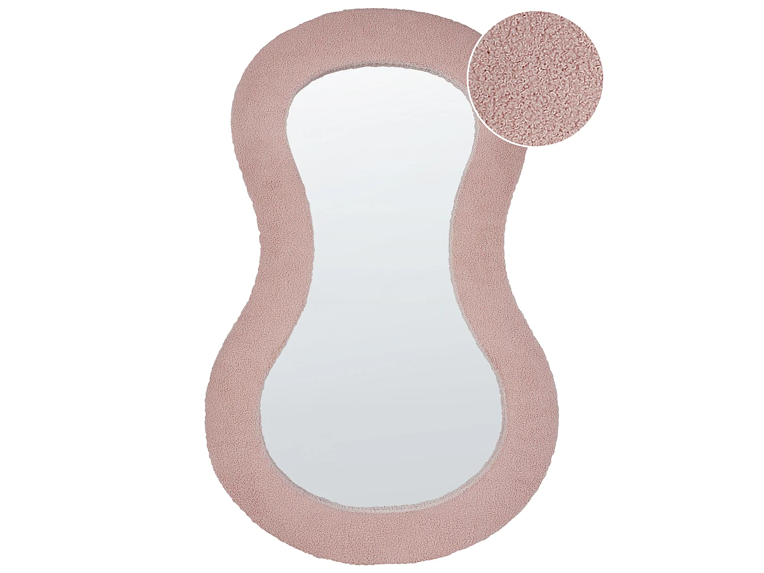 Miroir PLANCHEZ 70 cm 112 cm Bouclé Rose