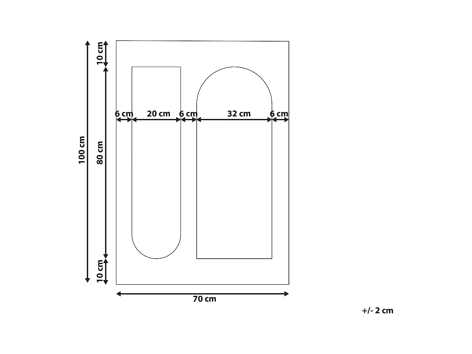 Wandspiegel MARCIGNY 70 cm 100 cm Bouclé Cremeweiss