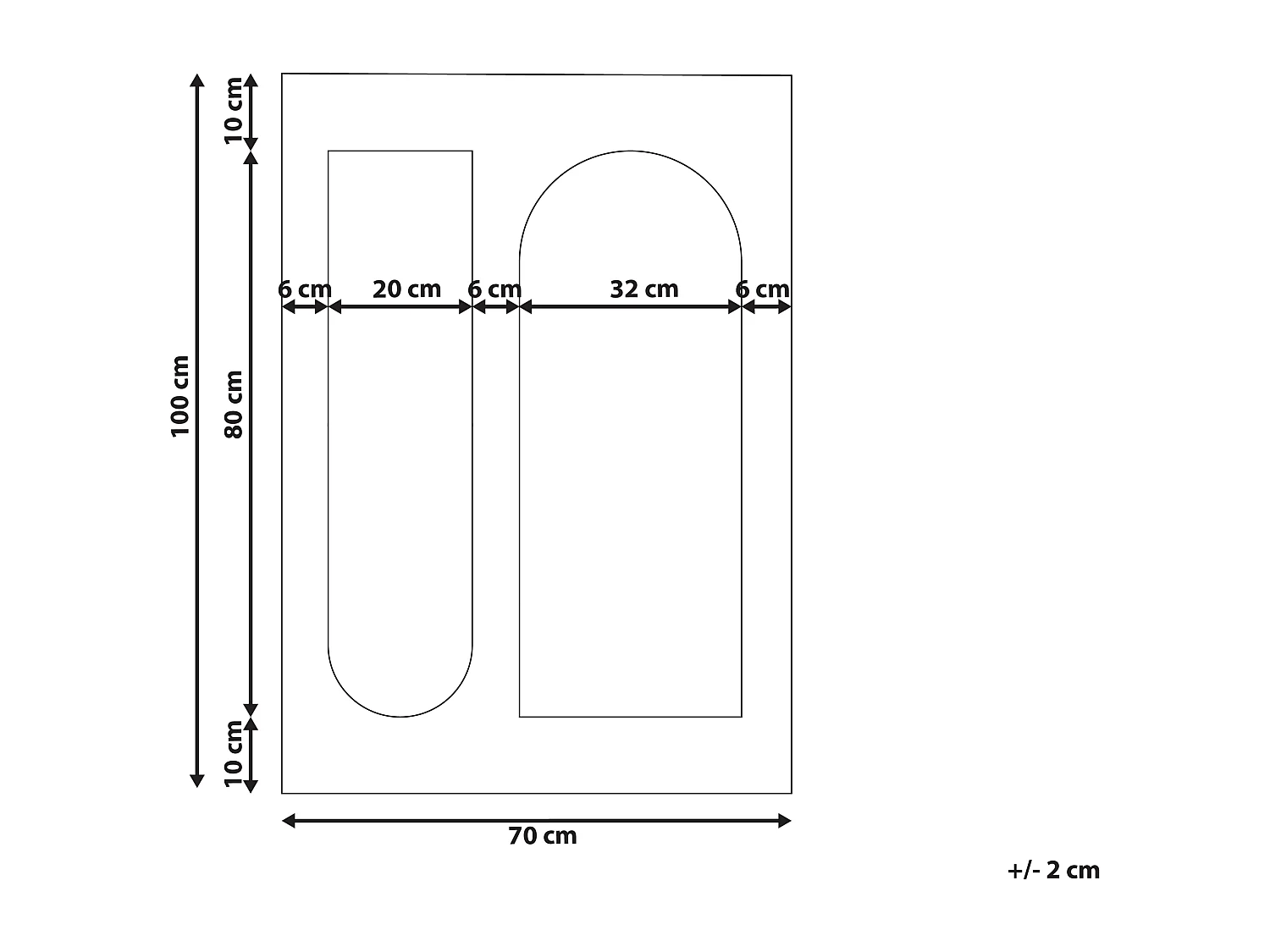 Wandspiegel MARCIGNY 70 cm 100 cm Bouclé Gebroken wit
