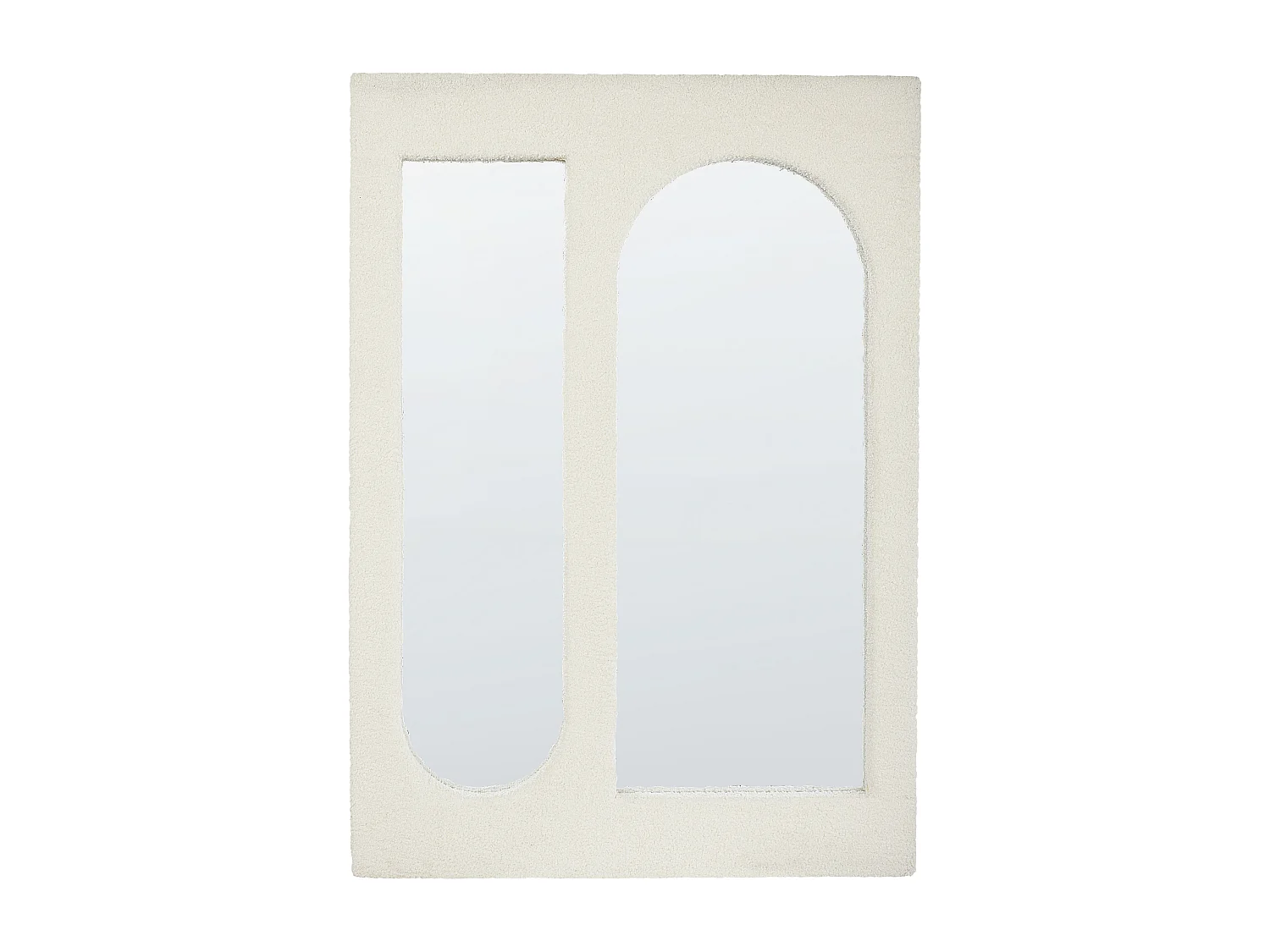 Specchio MARCIGNY 70 cm 100 cm Bouclé Bianco sporco