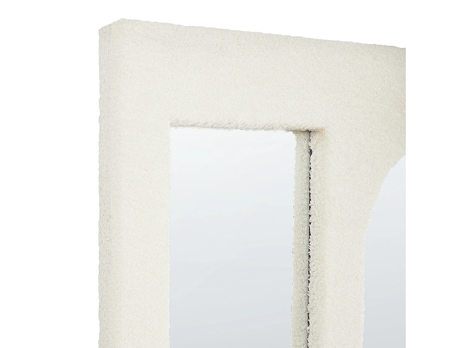 Specchio MARCIGNY 70 cm 100 cm Bouclé Bianco sporco
