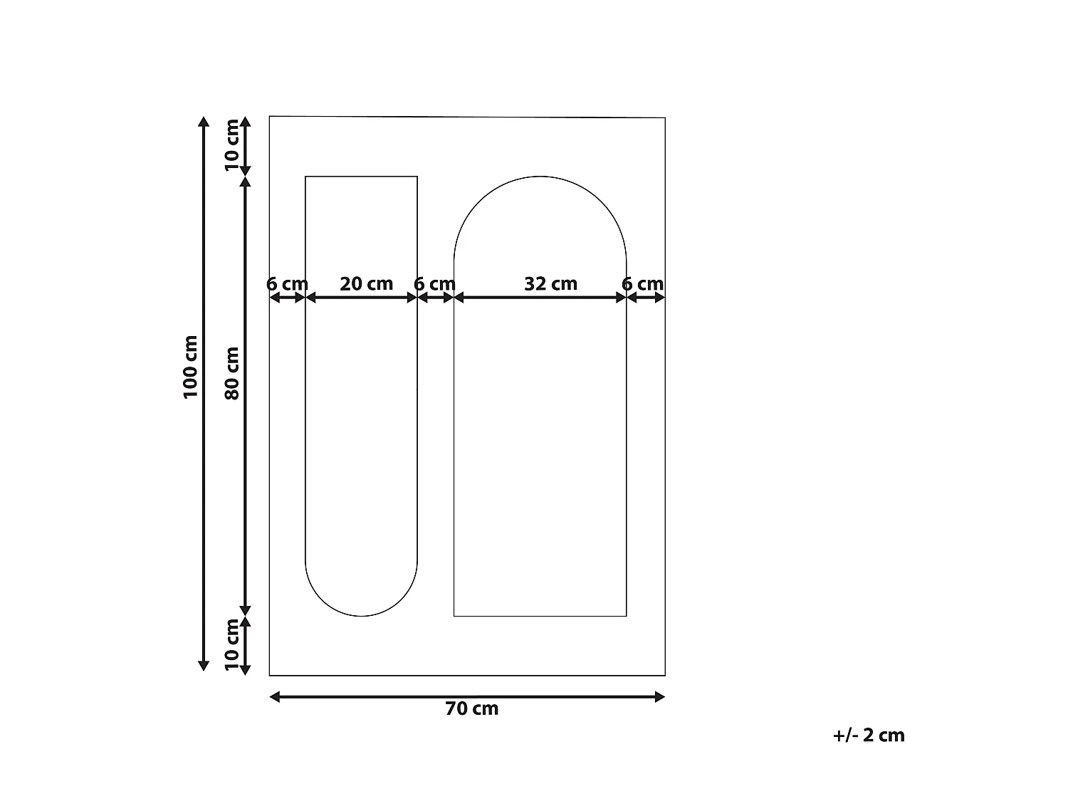 Miroir MARCIGNY 70 cm 100 cm Bouclé Blanc cassé