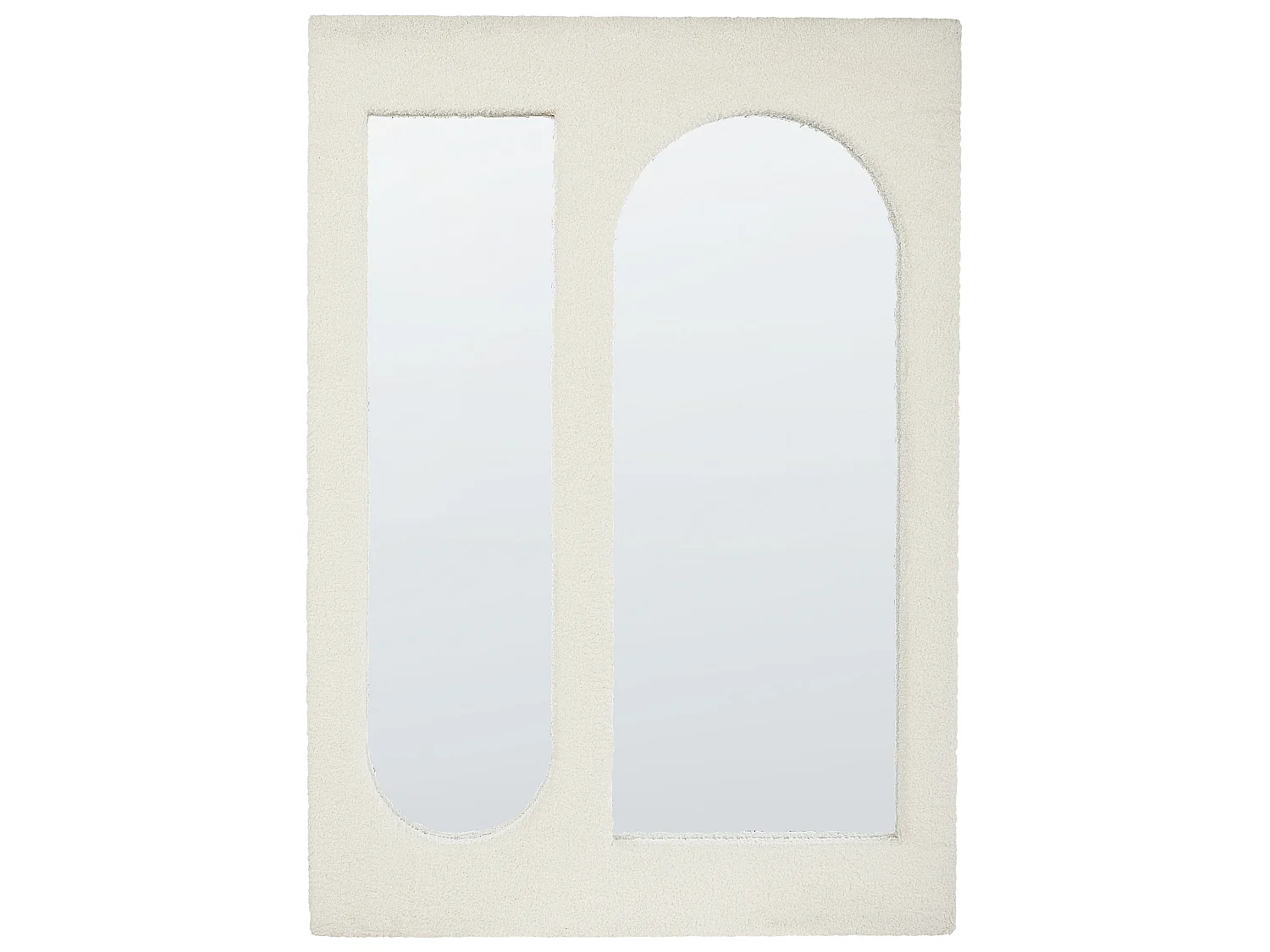 Miroir MARCIGNY 70 cm 100 cm Bouclé Blanc cassé