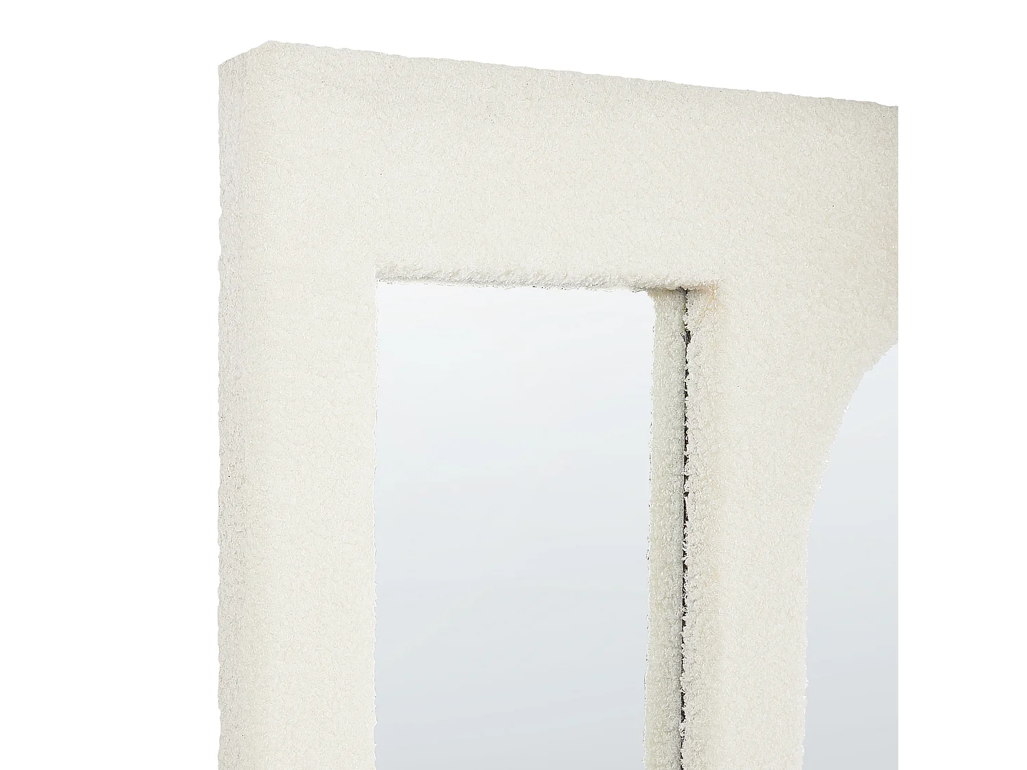 Miroir MARCIGNY 70 cm 100 cm Bouclé Blanc cassé