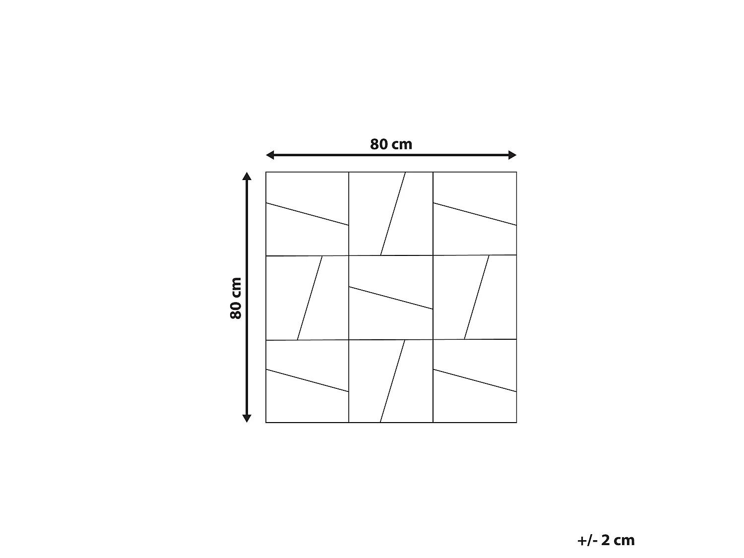 Miroir ANCEMONT 80 cm 80 cm Argenté