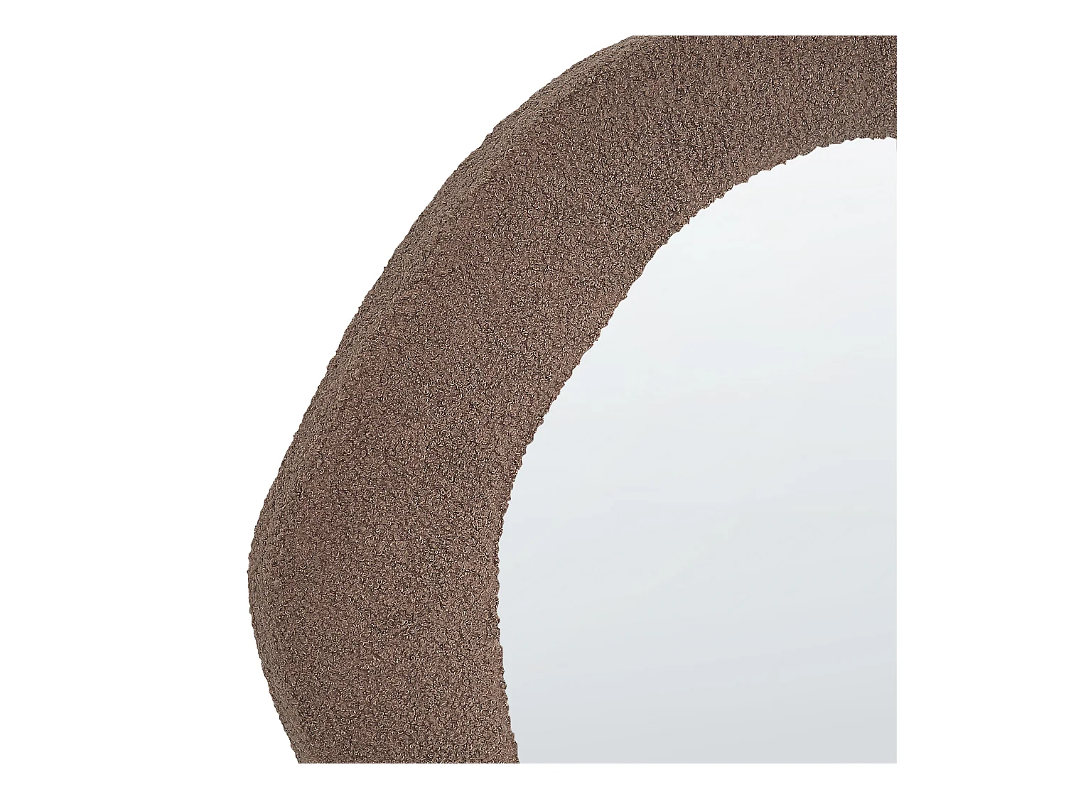 Lustro ścienne BLISMES 79 cm 80 cm Boucle Brązowy