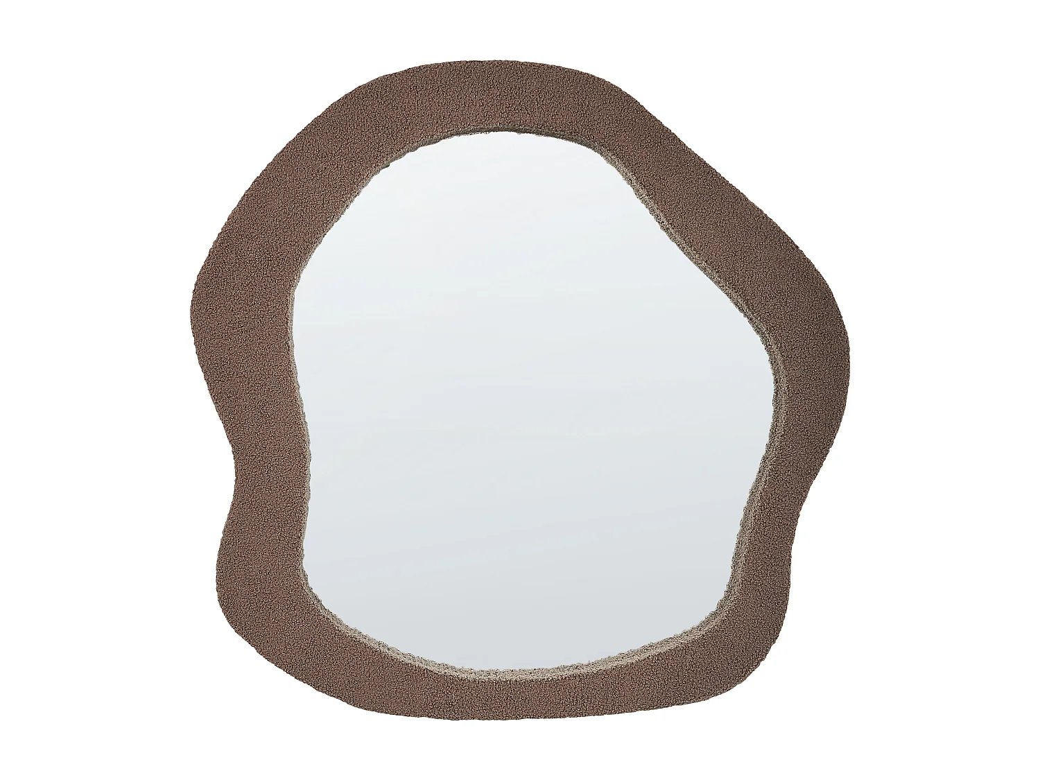 Lustro ścienne BLISMES 79 cm 80 cm Boucle Brązowy