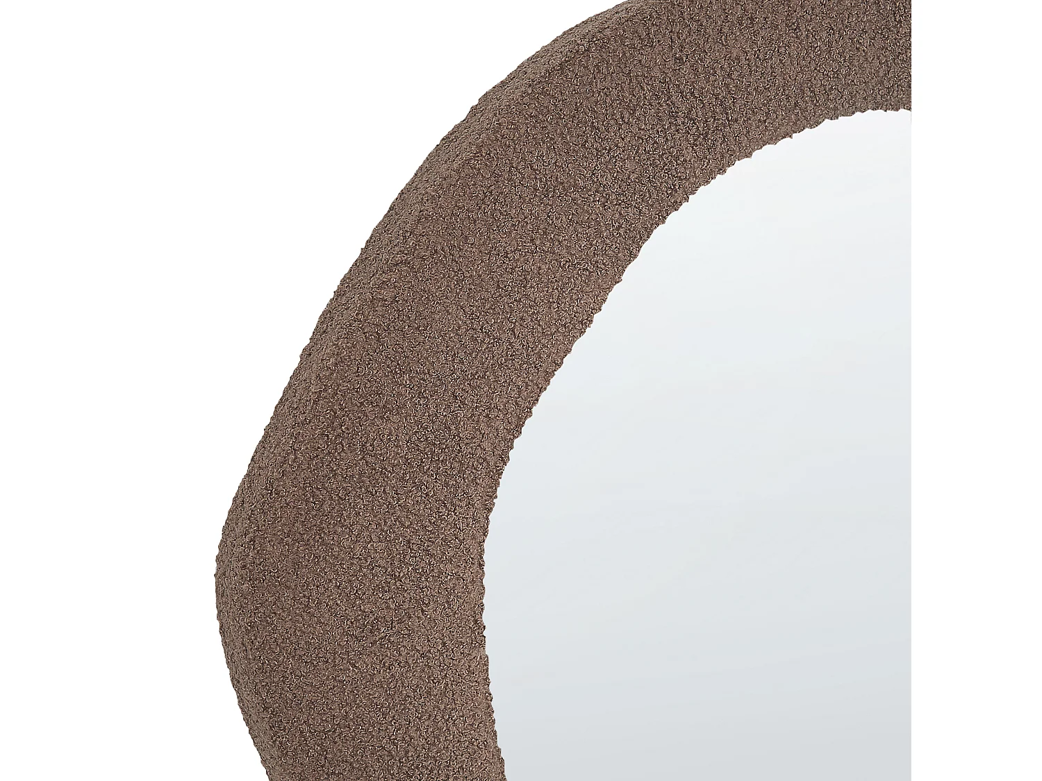 Lustro ścienne BLISMES 79 cm 80 cm Boucle Brązowy