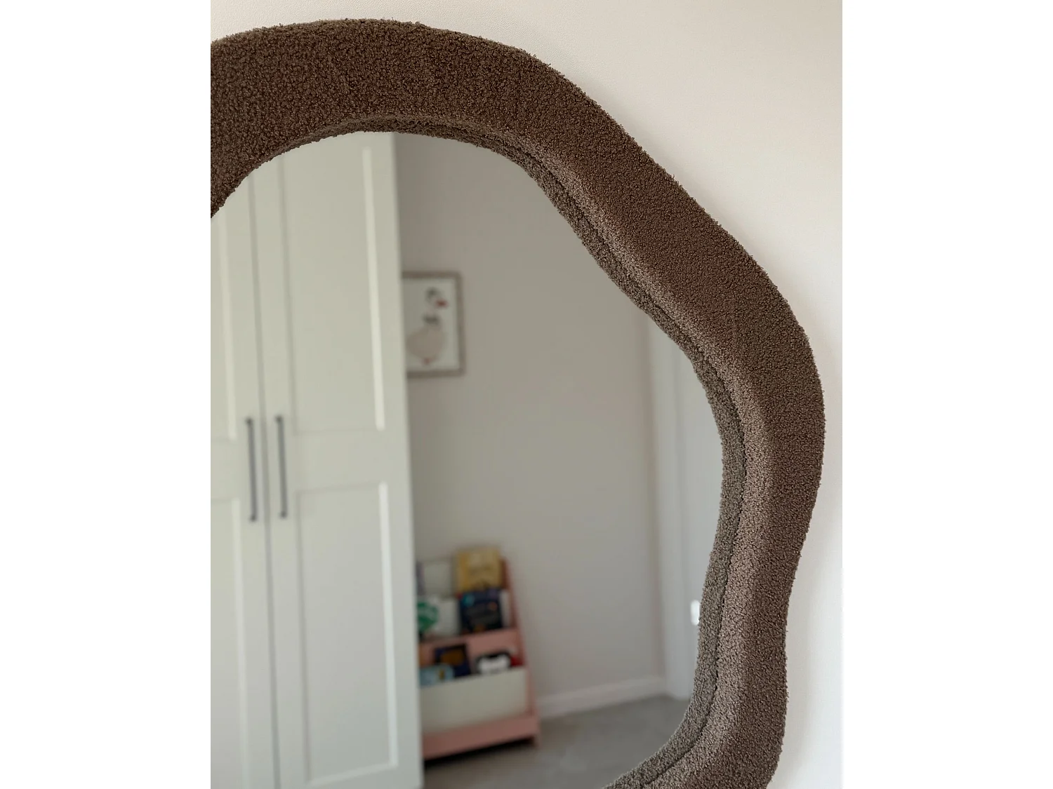 Miroir BLISMES 79 cm 80 cm Bouclé Marron