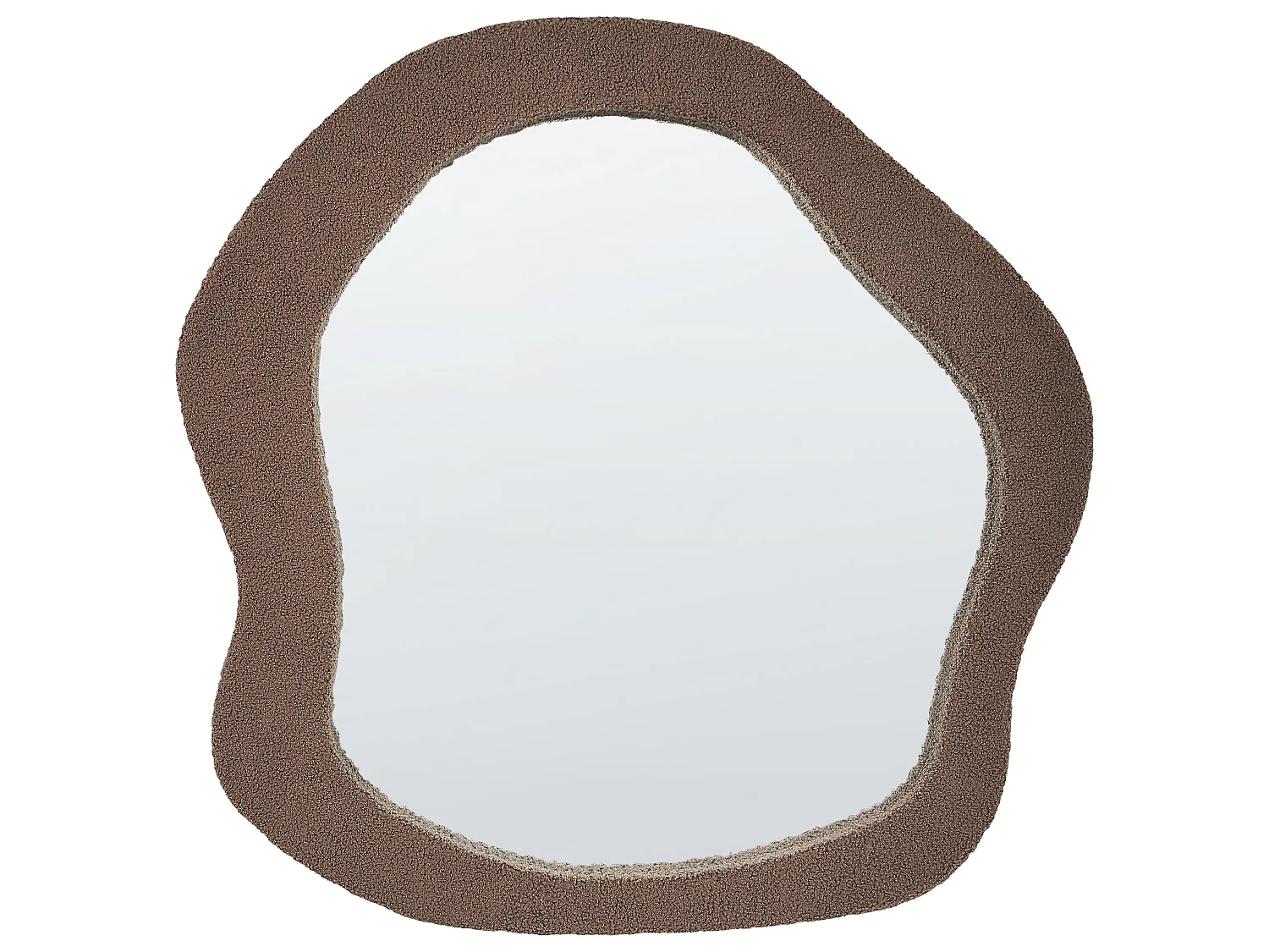 Miroir BLISMES 79 cm 80 cm Bouclé Marron