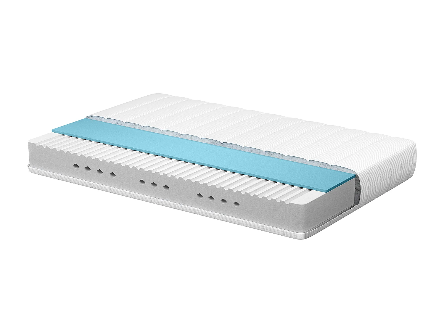 Matelas en mousse de gel ferme avec housse amovible 80 x 200 cm HAPPINESS