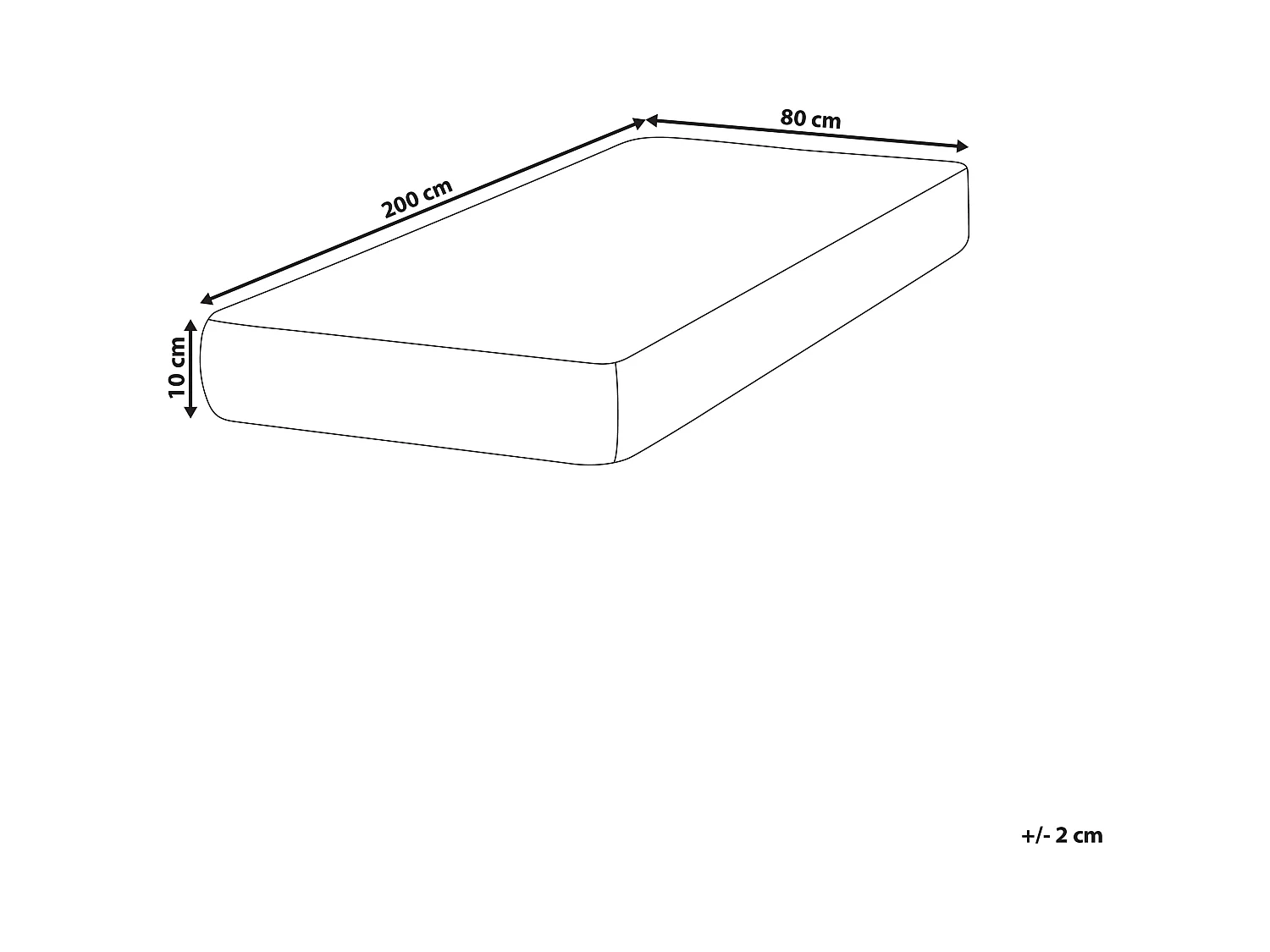 Memory-Schaummatratze mittel 80 x 200 cm abnehmbarer Bezug PETITE
