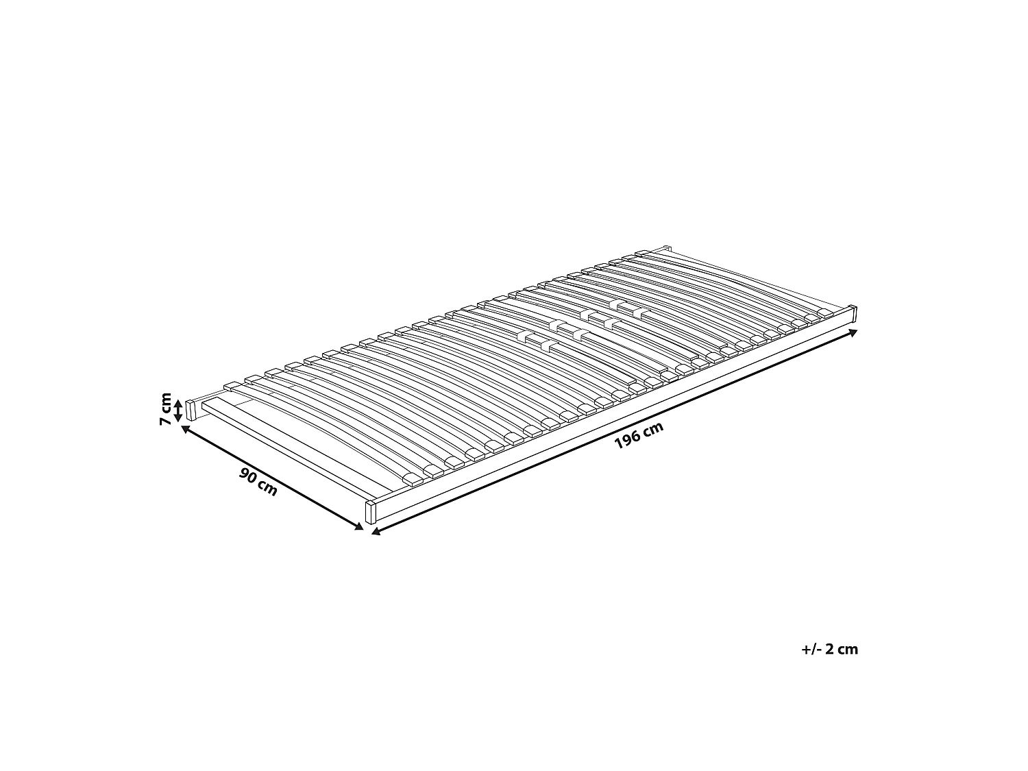 Slatted Bed Base VOUZIERS 90 x 200 cm (EU Single)