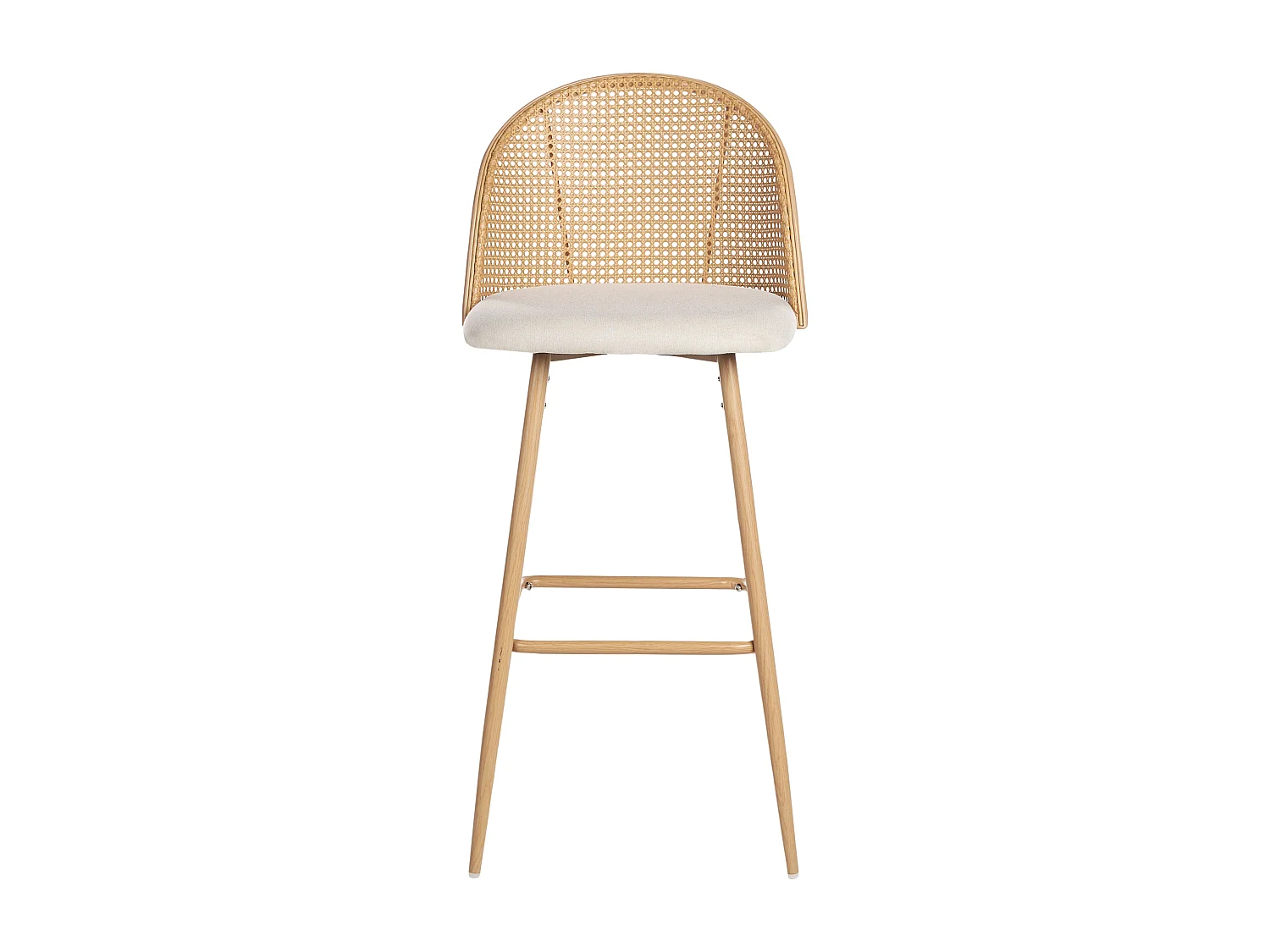 Lot de 2 chaises de bar CORNELL Métal Marron clair