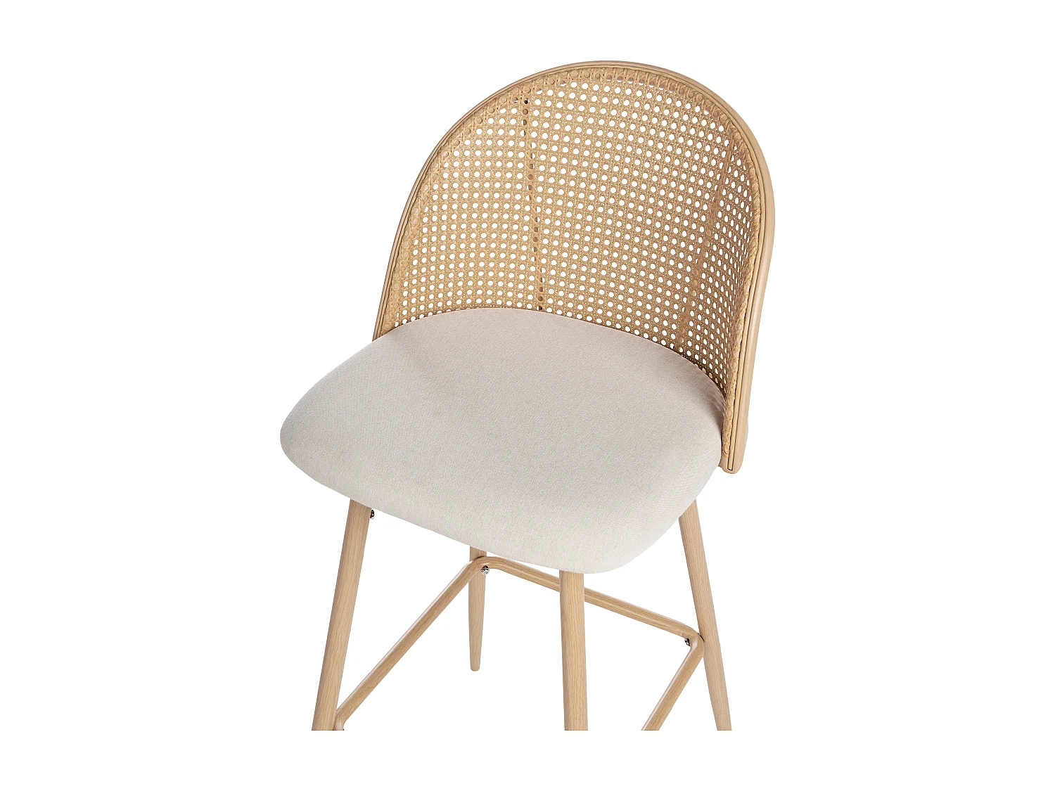 Lot de 2 chaises de bar CORNELL Métal Marron clair