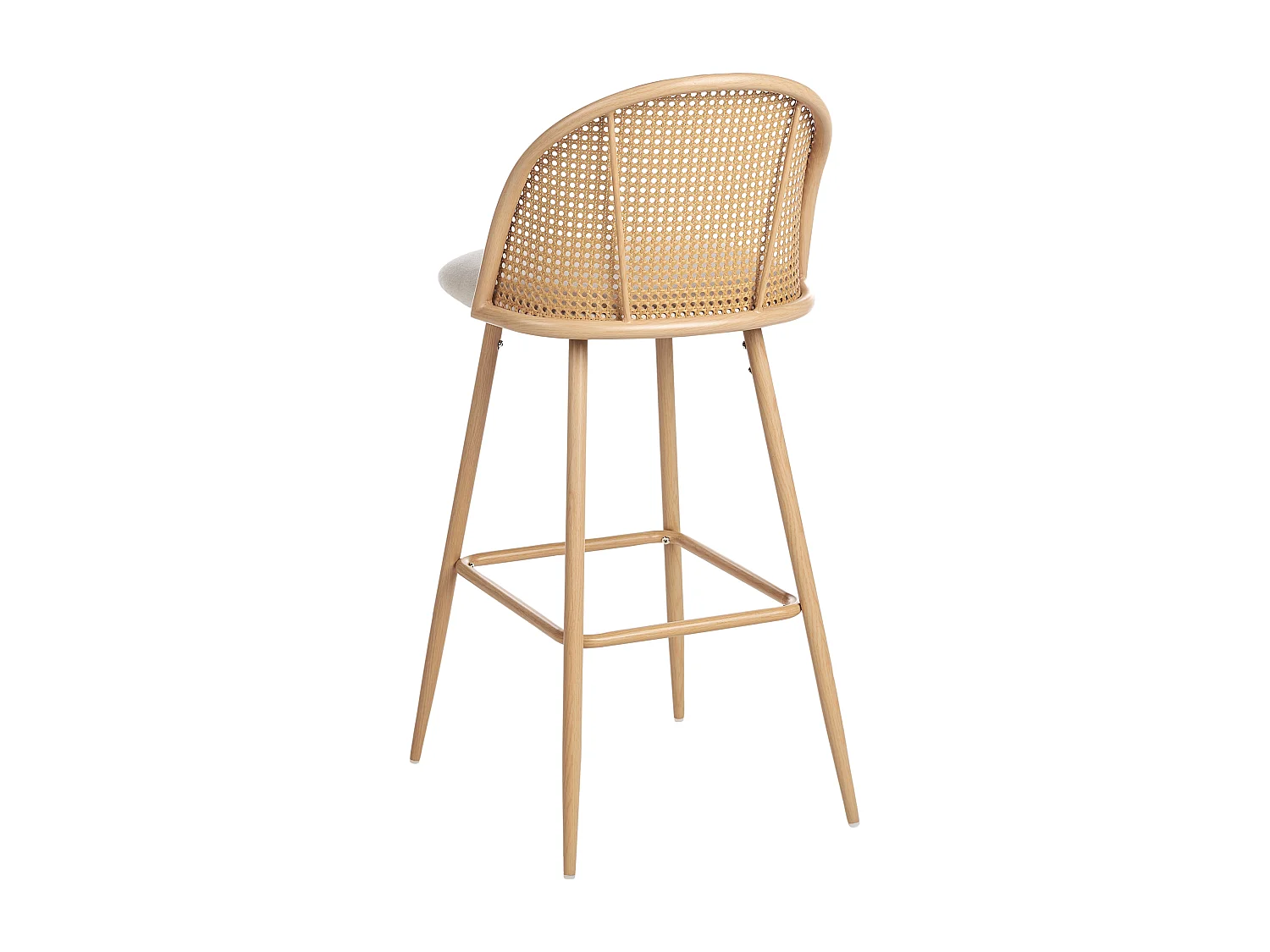 Lot de 2 chaises de bar CORNELL Métal Marron clair