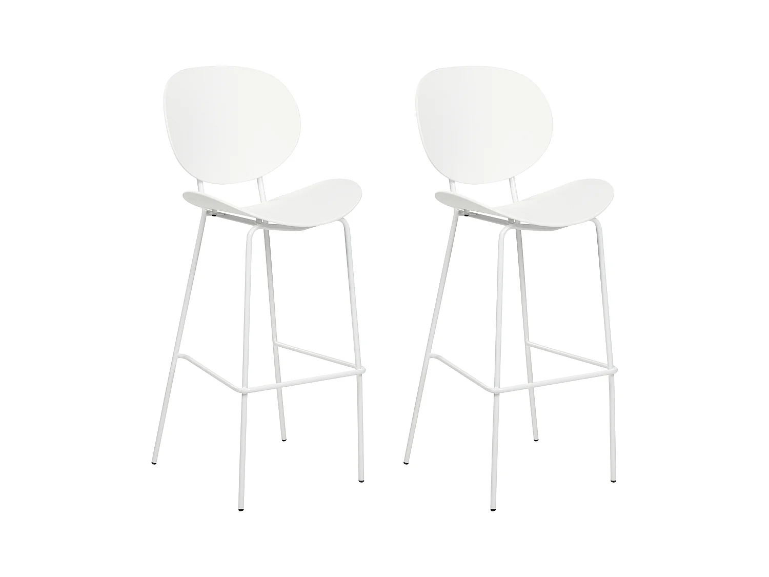 Lot de 2 chaises de bar SHONTO Blanc