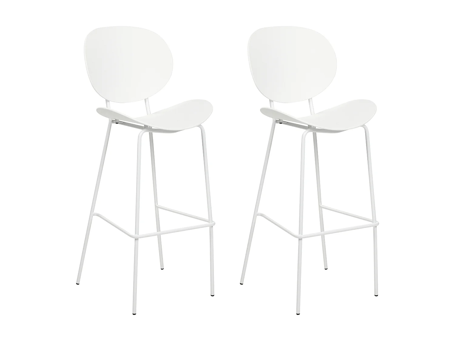 Lot de 2 chaises de bar SHONTO Blanc