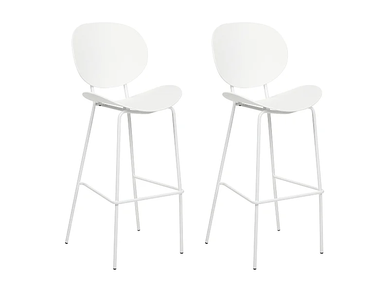 Set di 2 sedie alte SHONTO Bianco