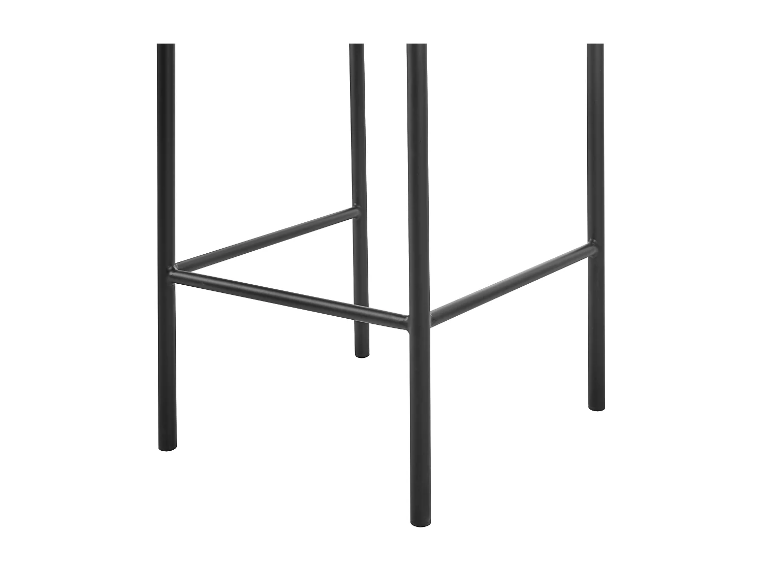 Barstuhl 2er Set Bouclé grau niedrige Lehne Metallgestell Fußstütze Retro Amaya