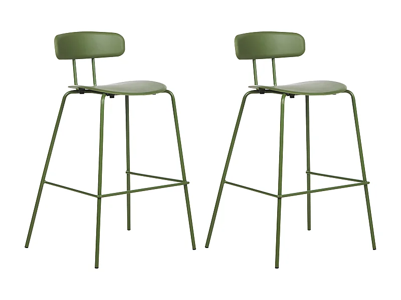 Lot de 2 chaises de bar SIBLEY Vert