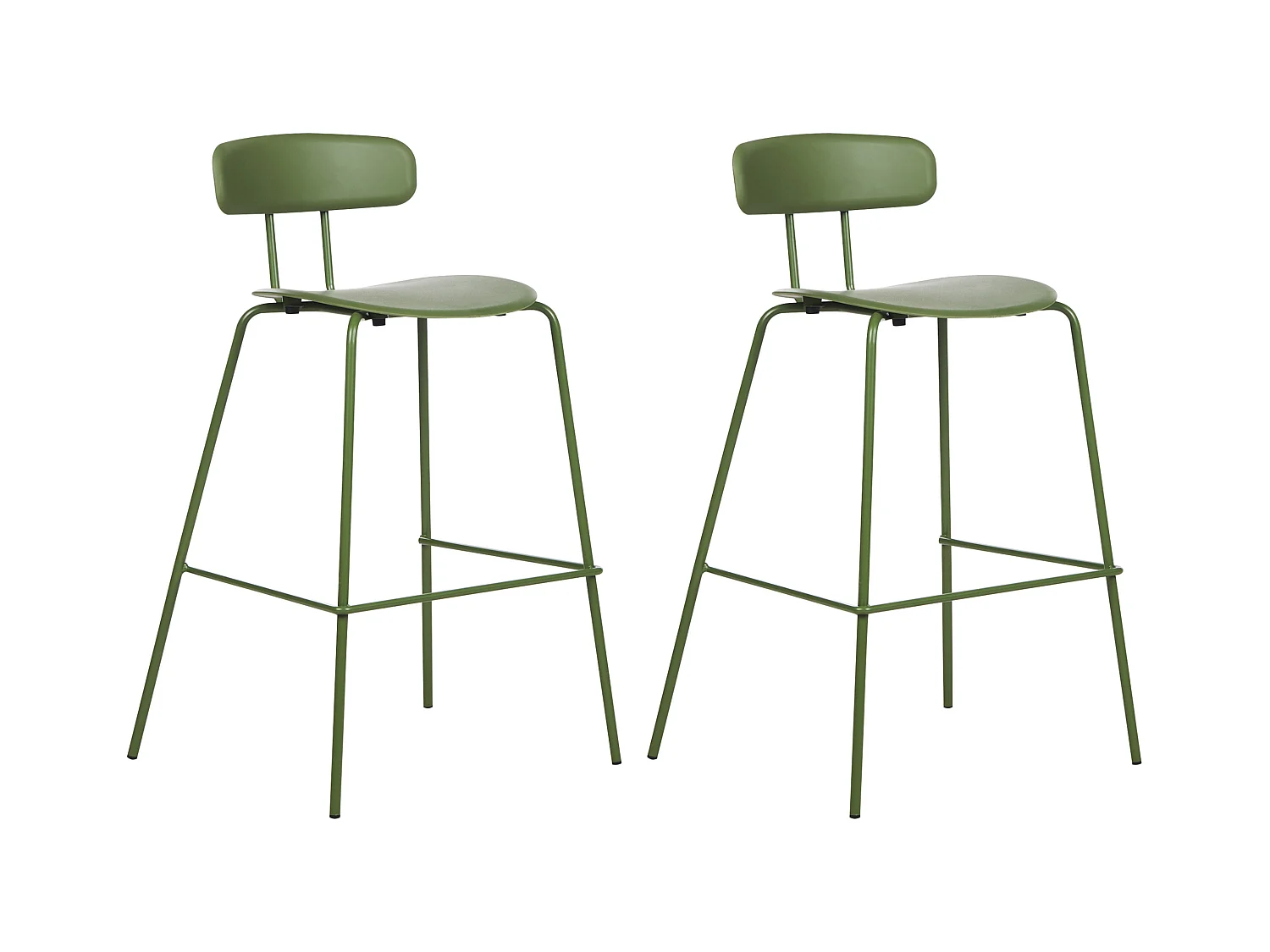 Lot de 2 chaises de bar SIBLEY Vert
