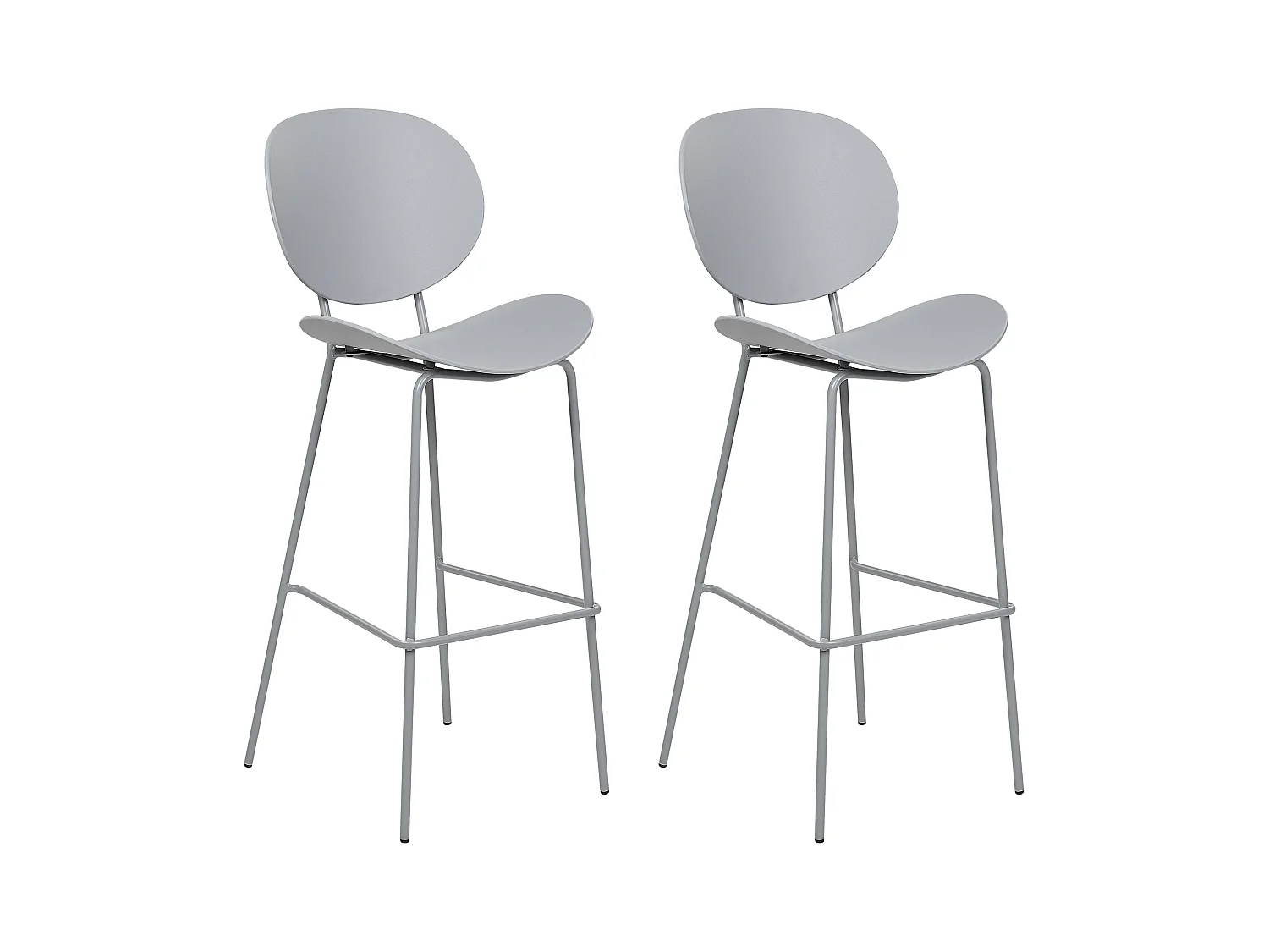 Lot de 2 chaises de bar SHONTO Gris clair